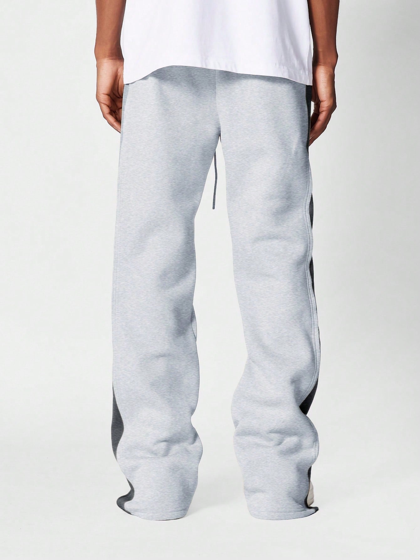 Flare Fit Split Hem Jogger With Contrast Panel