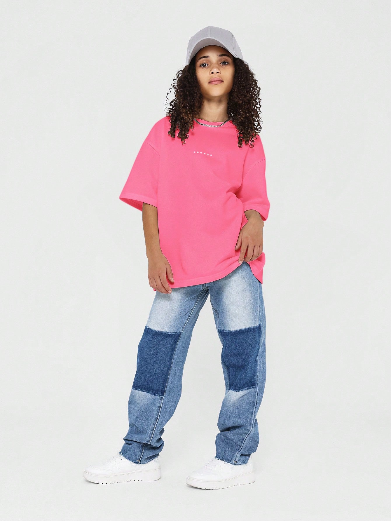 Tween Girl Oversized Fit Essential Tee