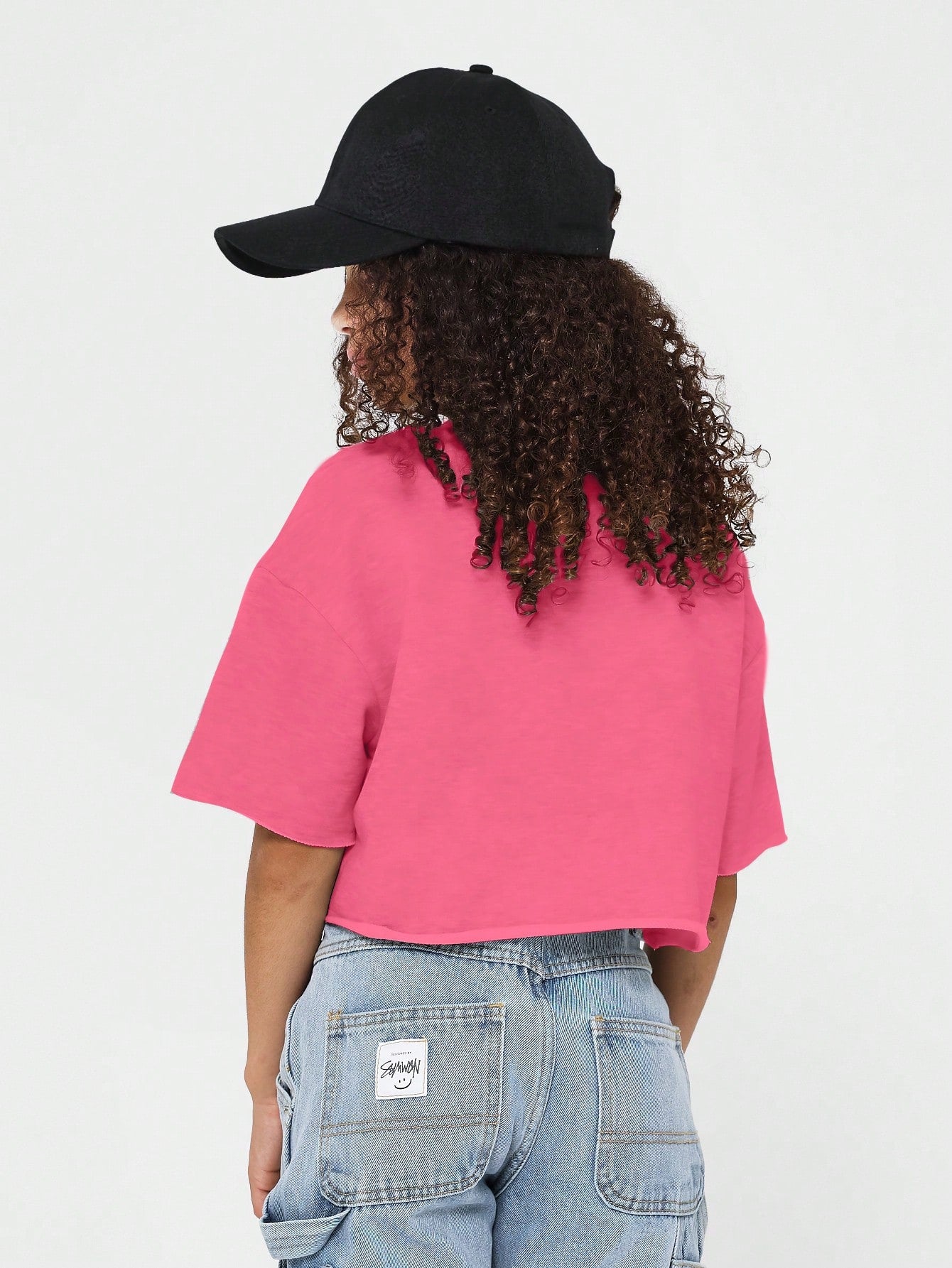 Tween Girls Crop Fit Essential Tee