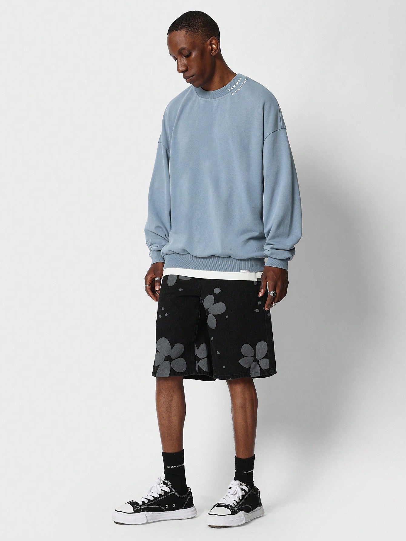 Washed Crew Neck Sweatshirt