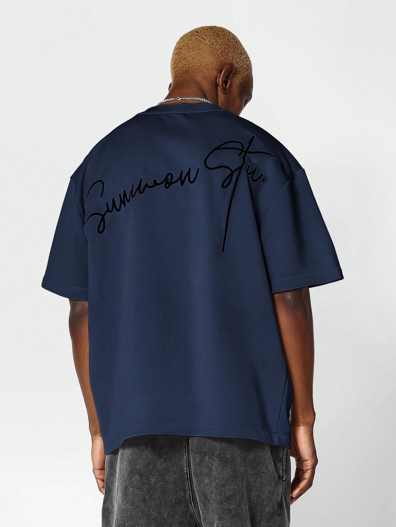 Tee With Back Signature Embroidery