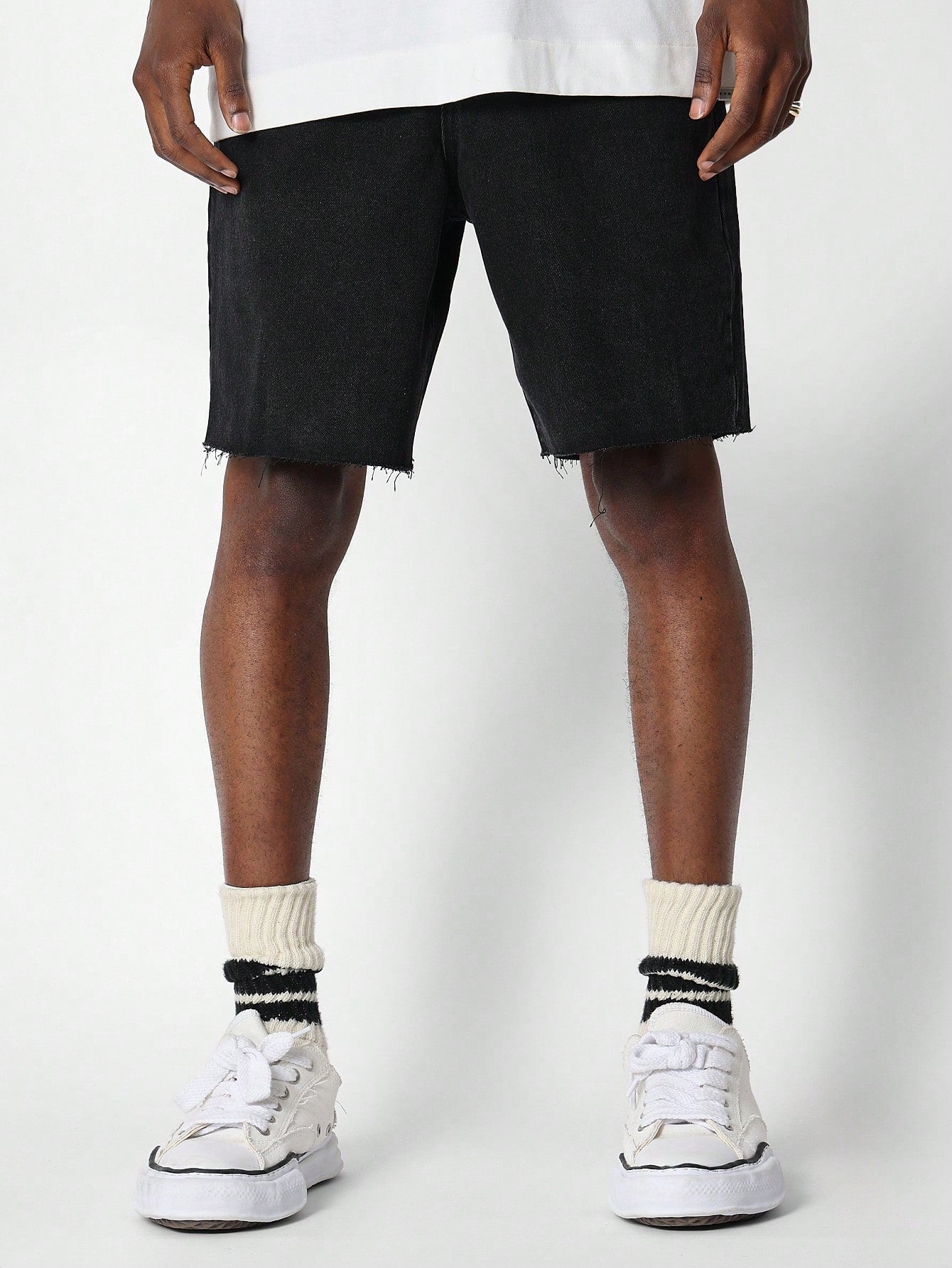 Bermuda Denim Short With Back Graphic