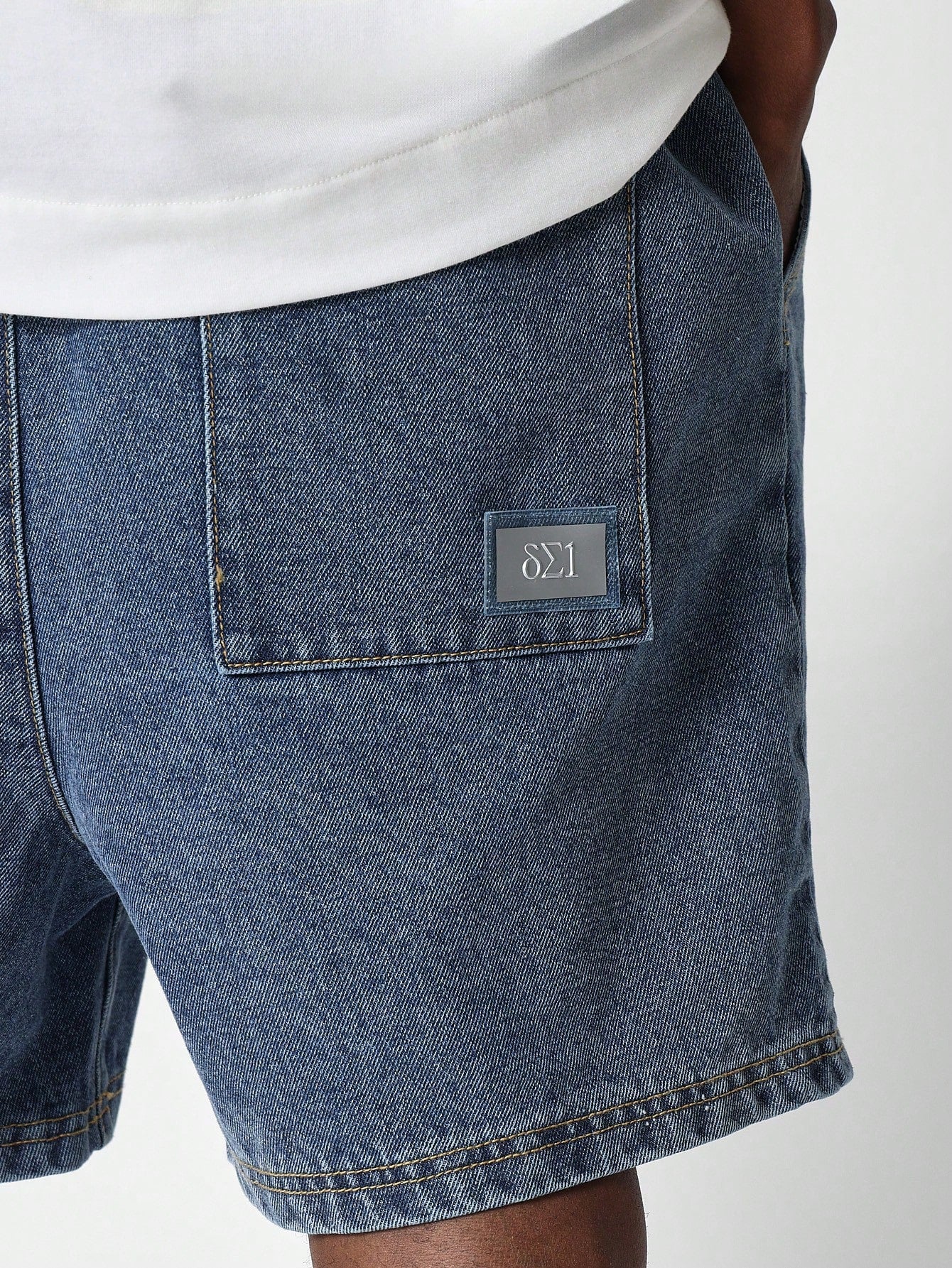 Pull On Washed Denim Short