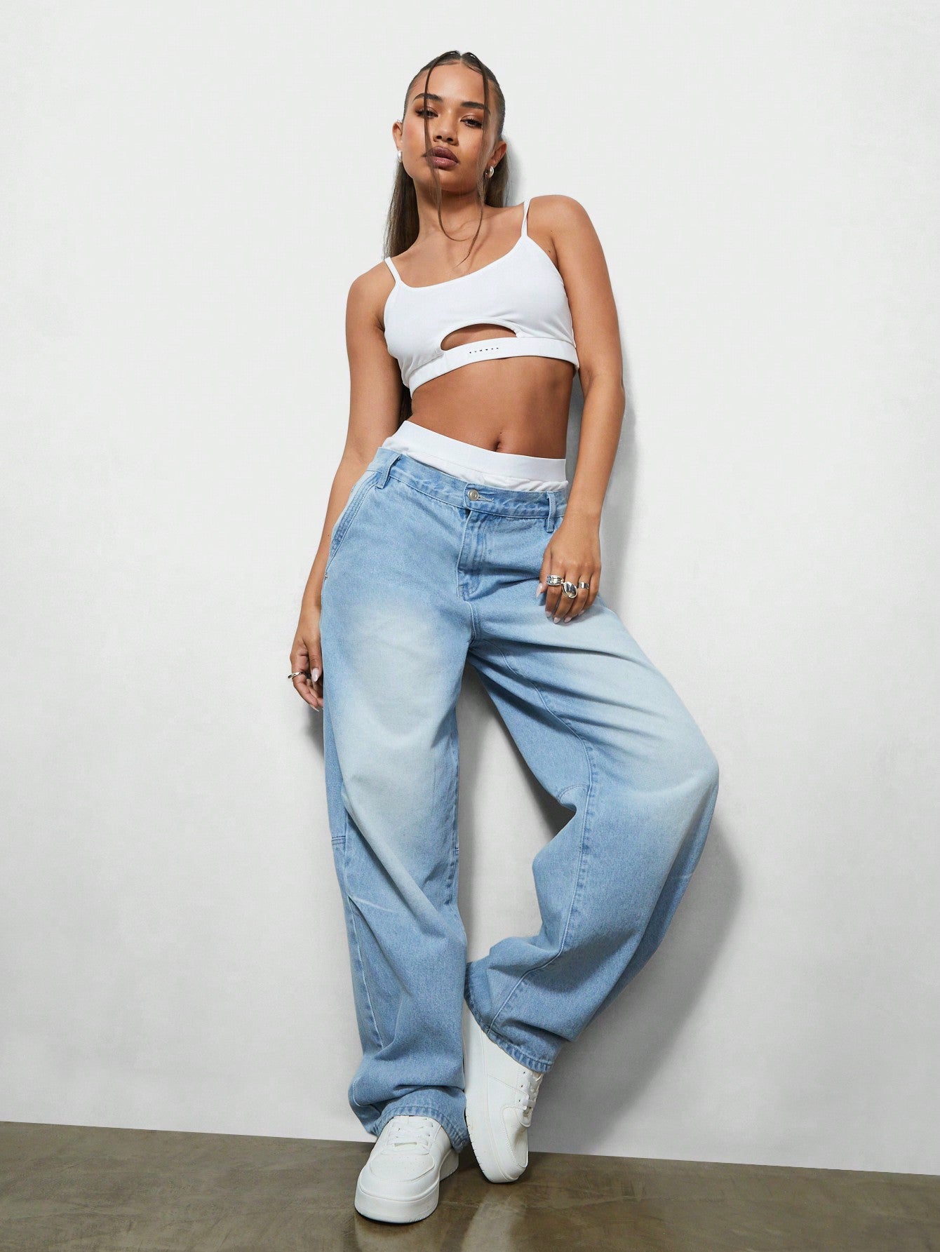 SUMWON X WOMEN Baggy Parachute Denim Jean