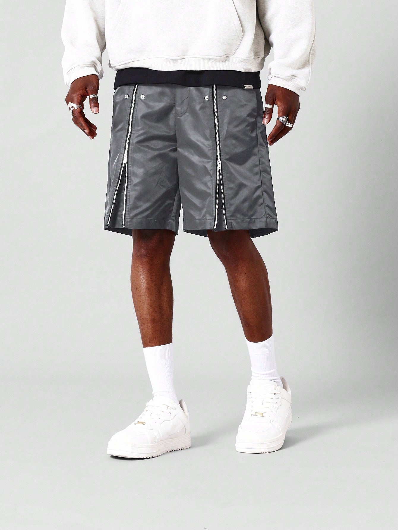 Skater Fit Nylon Zip Short