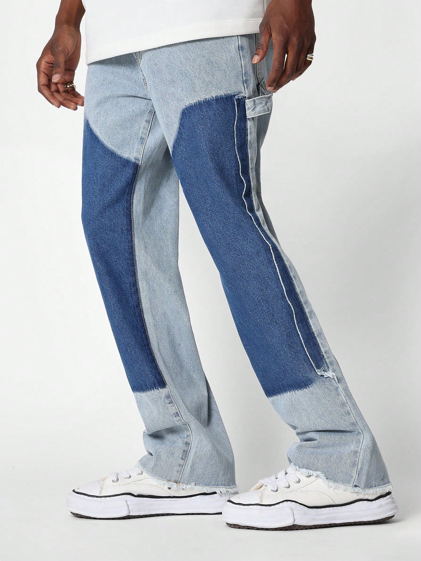 Flare Fit Workwear Jean With Contrast Panel