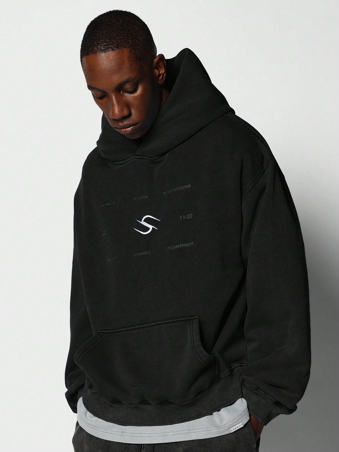 Overhead Washed Hoodie With Graphic Print