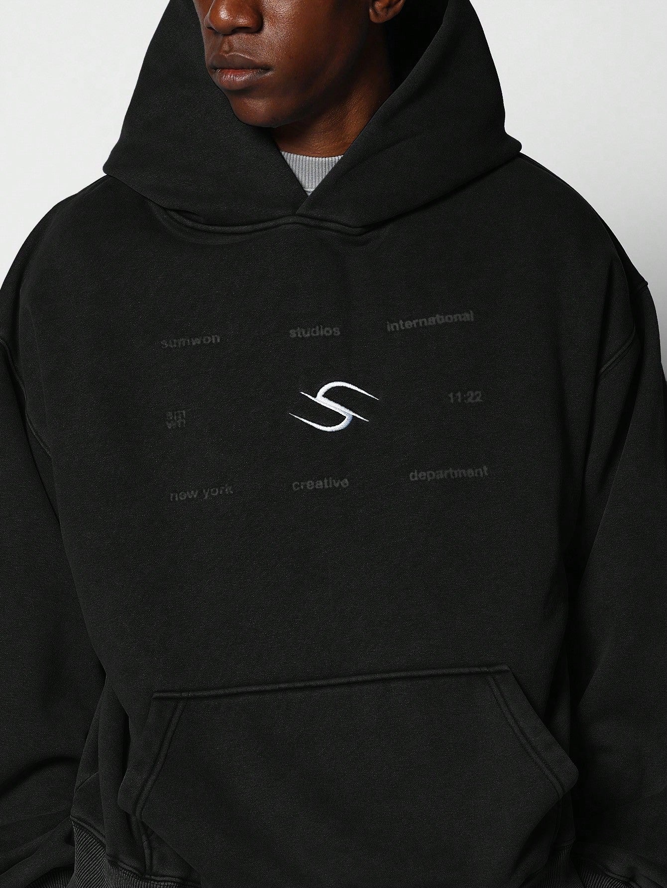 Overhead Washed Hoodie With Graphic Print