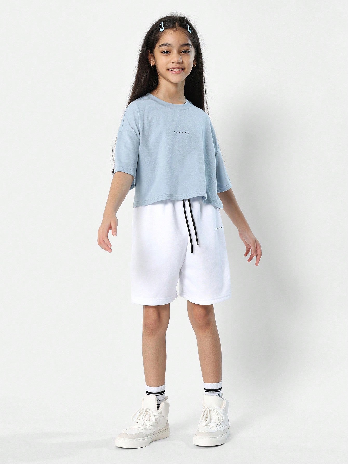 Kids Crop Fit Essential With Logo