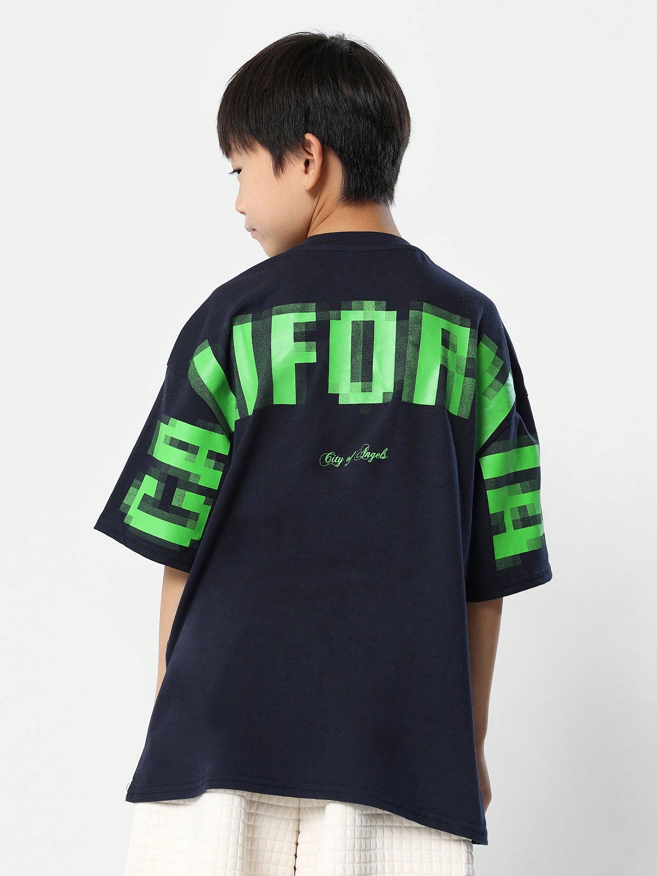 Kids Unisex Oversized Fit Tee With Back Print