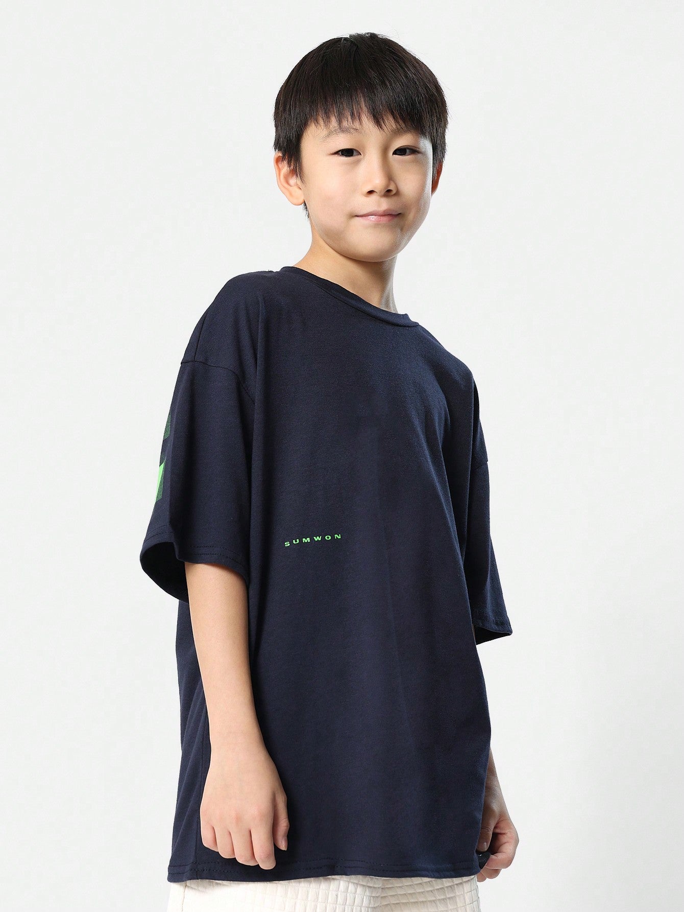 Kids Unisex Oversized Fit Tee With Back Print