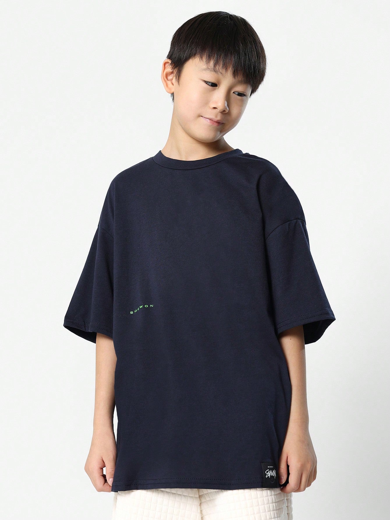 Kids Unisex Oversized Fit Tee With Back Print