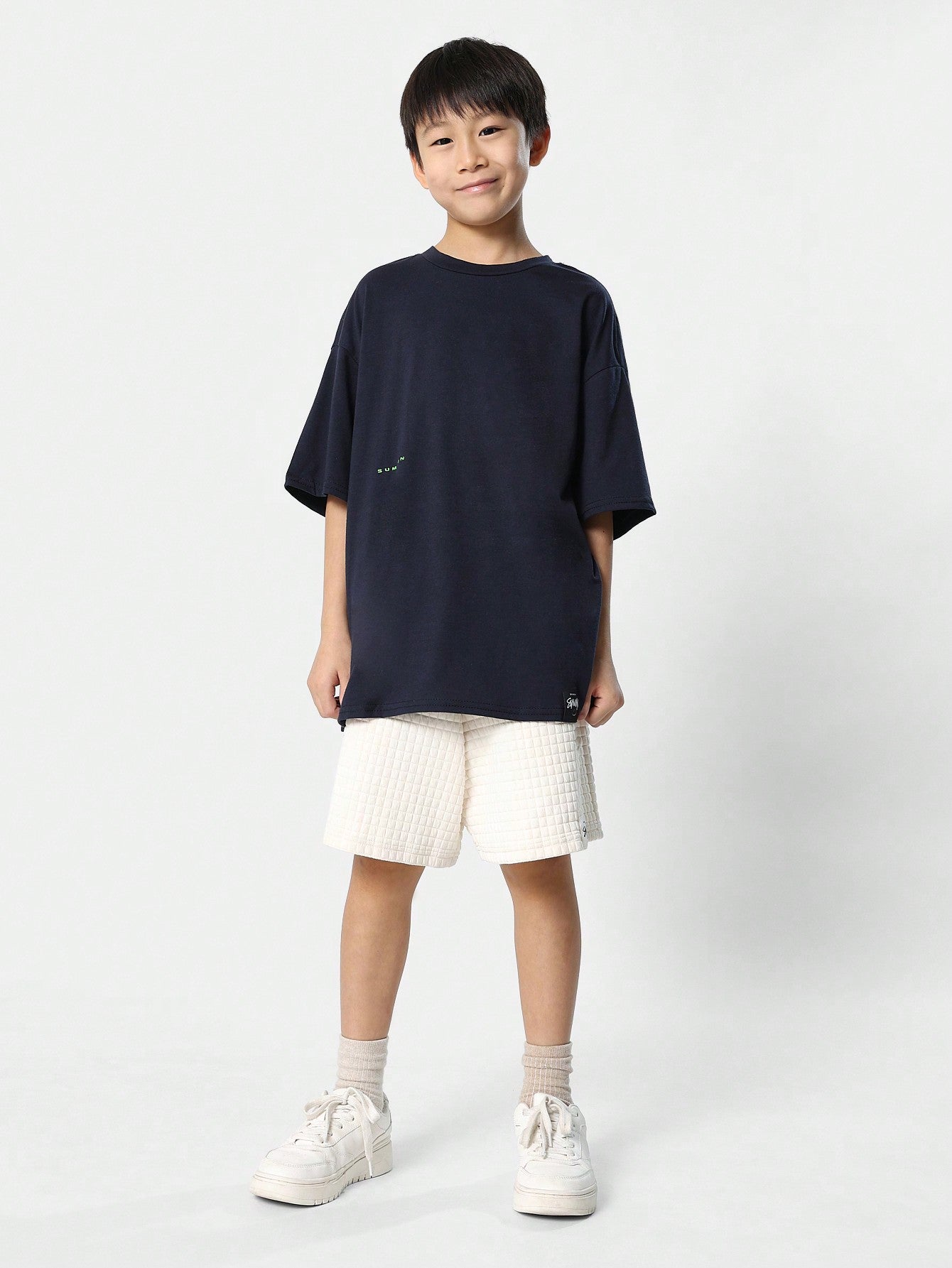 Kids Unisex Oversized Fit Tee With Back Print