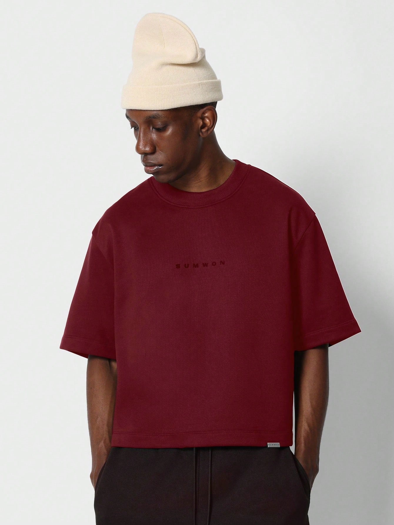 Crop Fit Premium Tee With Flock Number Back Print