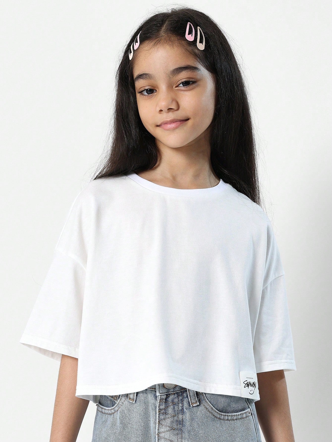 Tween Girls Crop Fit Tee With NYC Graphic Print