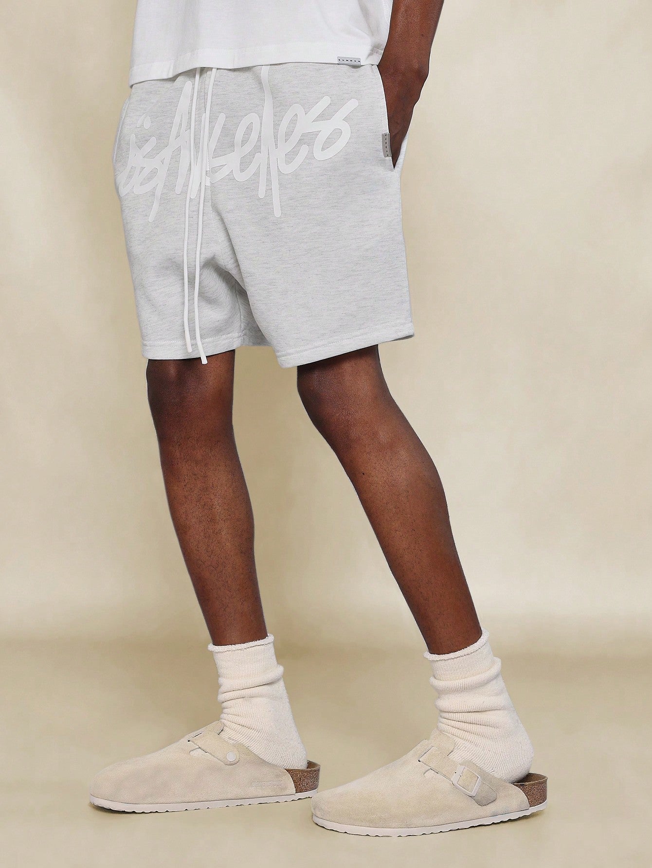 Drop Crotch Short With Los Angeles Print