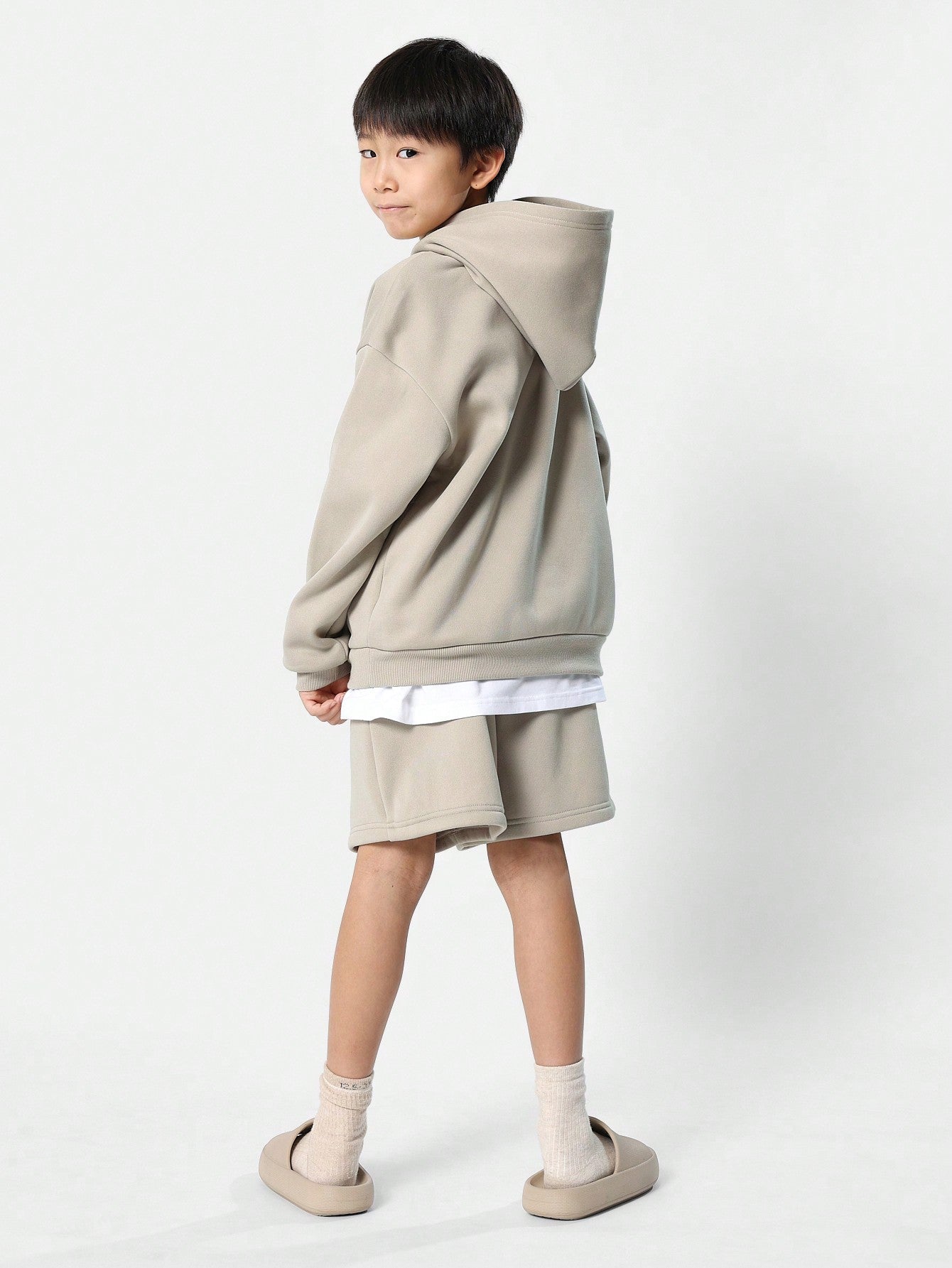 Tween Boys Overhead Hoodie And Short 2 Piece Set