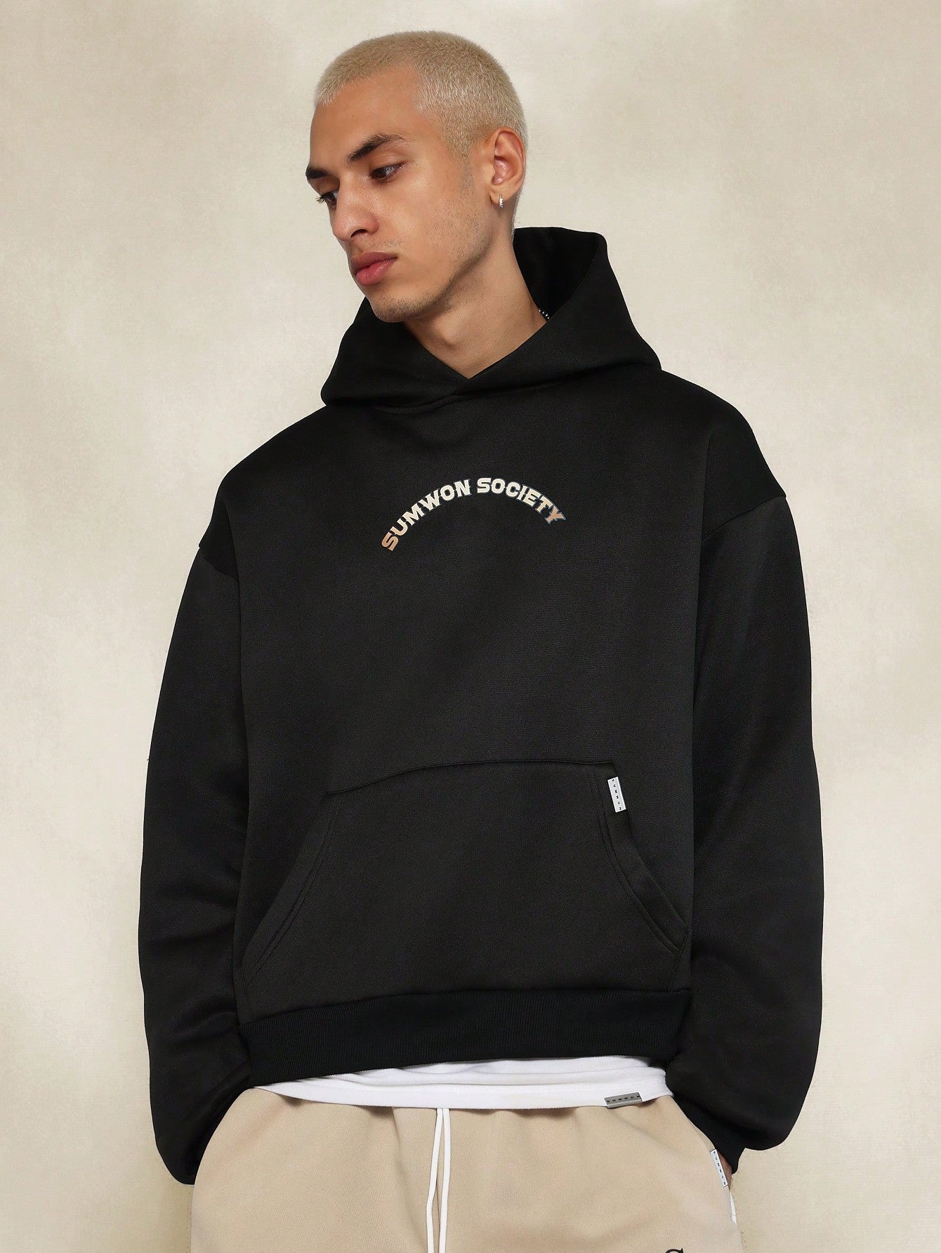 Overhead Hoodie With Letter & Resort Graphic Print