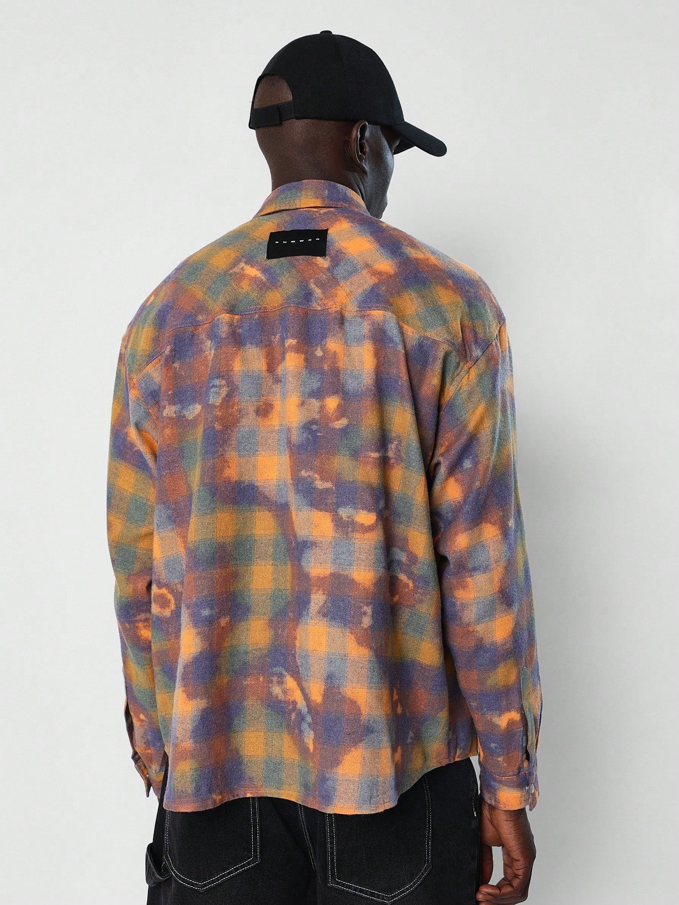 Tie Dye Checkboard Western Shirt