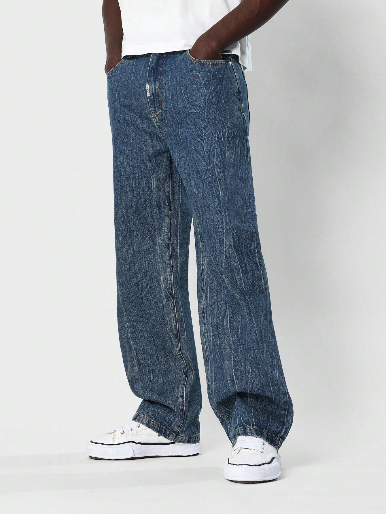 Crinkle Flare Fit Jean