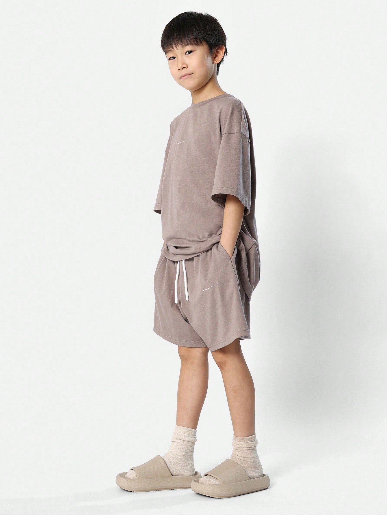 Tween Boys Oversized Fit Tee And Short 2 Piece Set