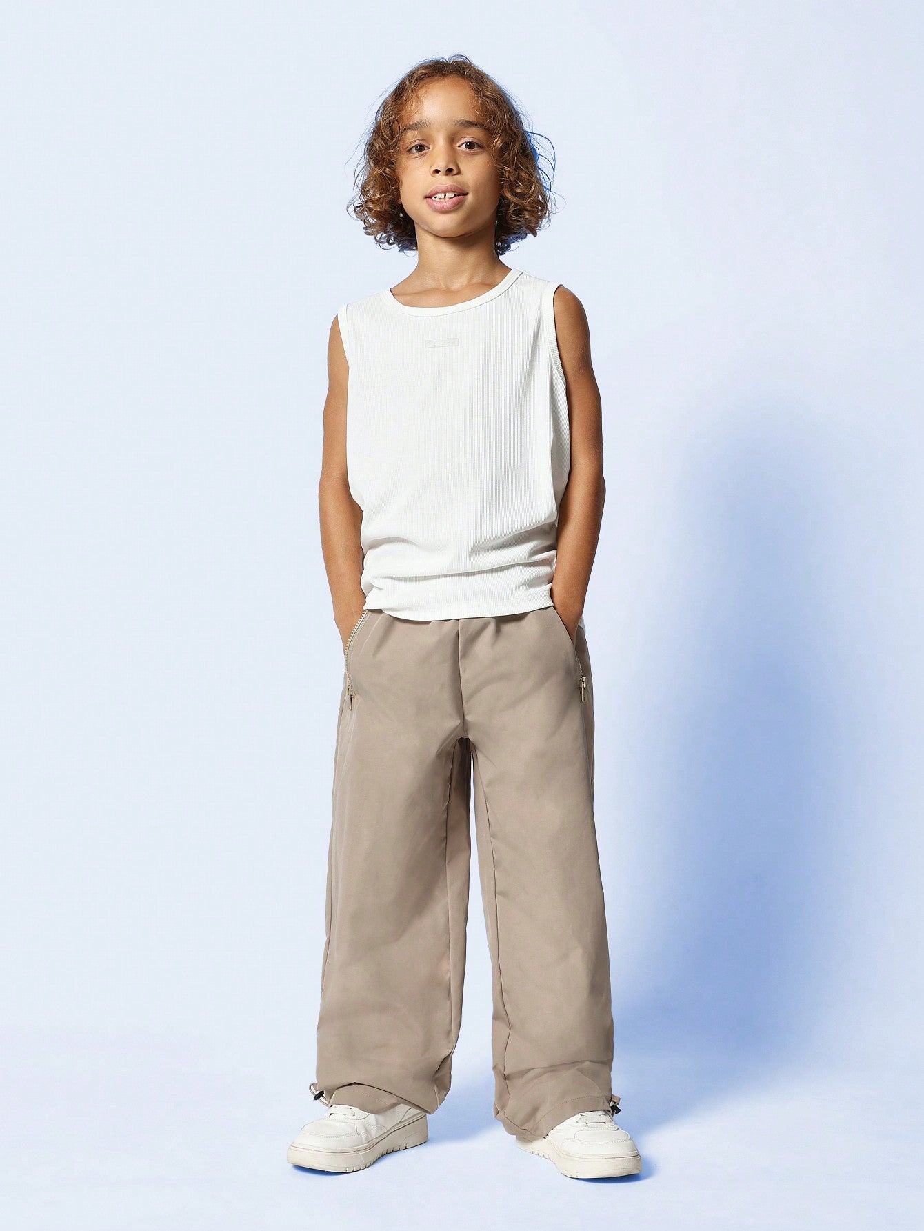 Tween Boys Tank Tee And Parachute Pant 2 Piece Set