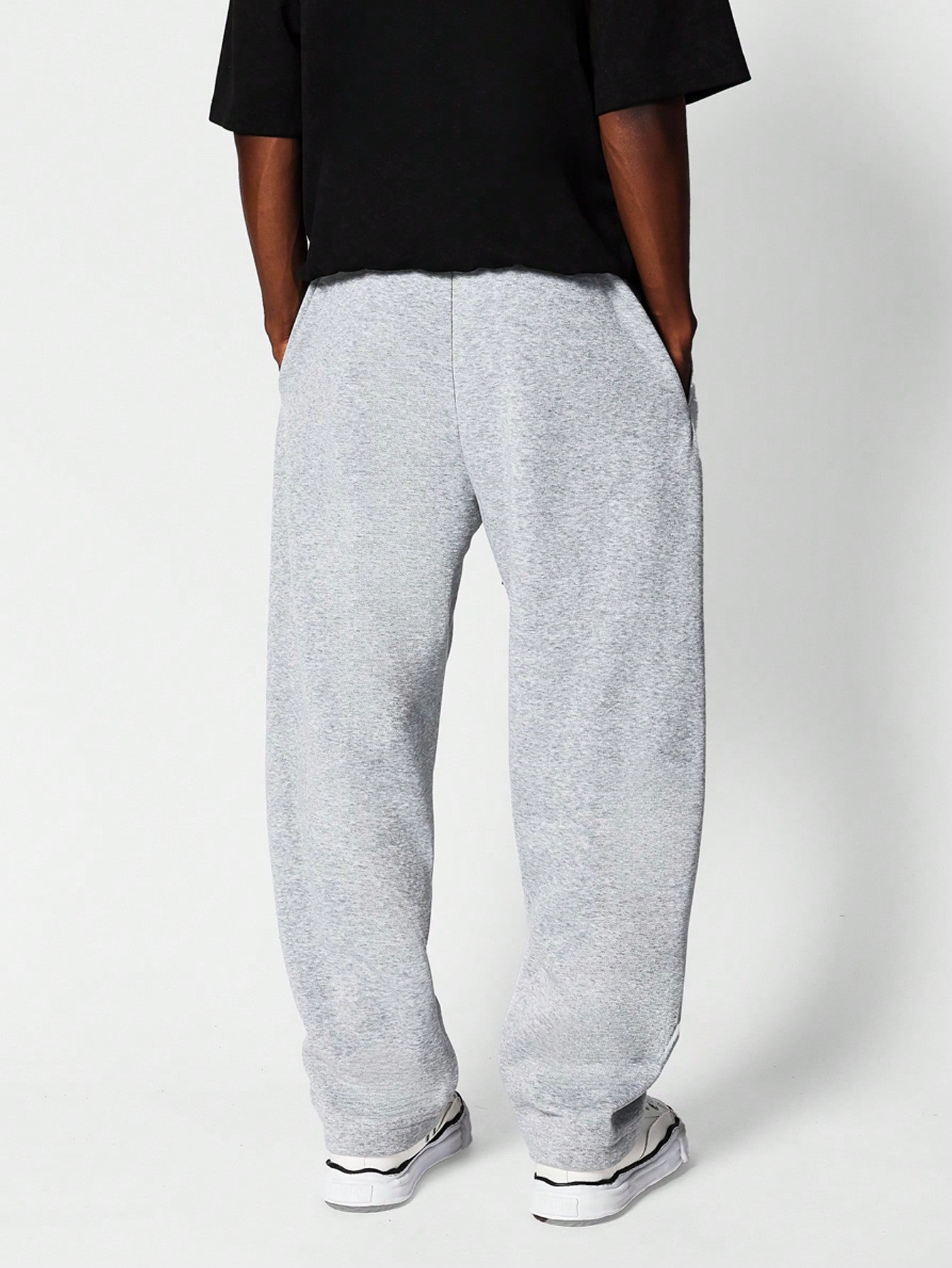 Drop Crotch Jogger With Graffiti Graphic Print