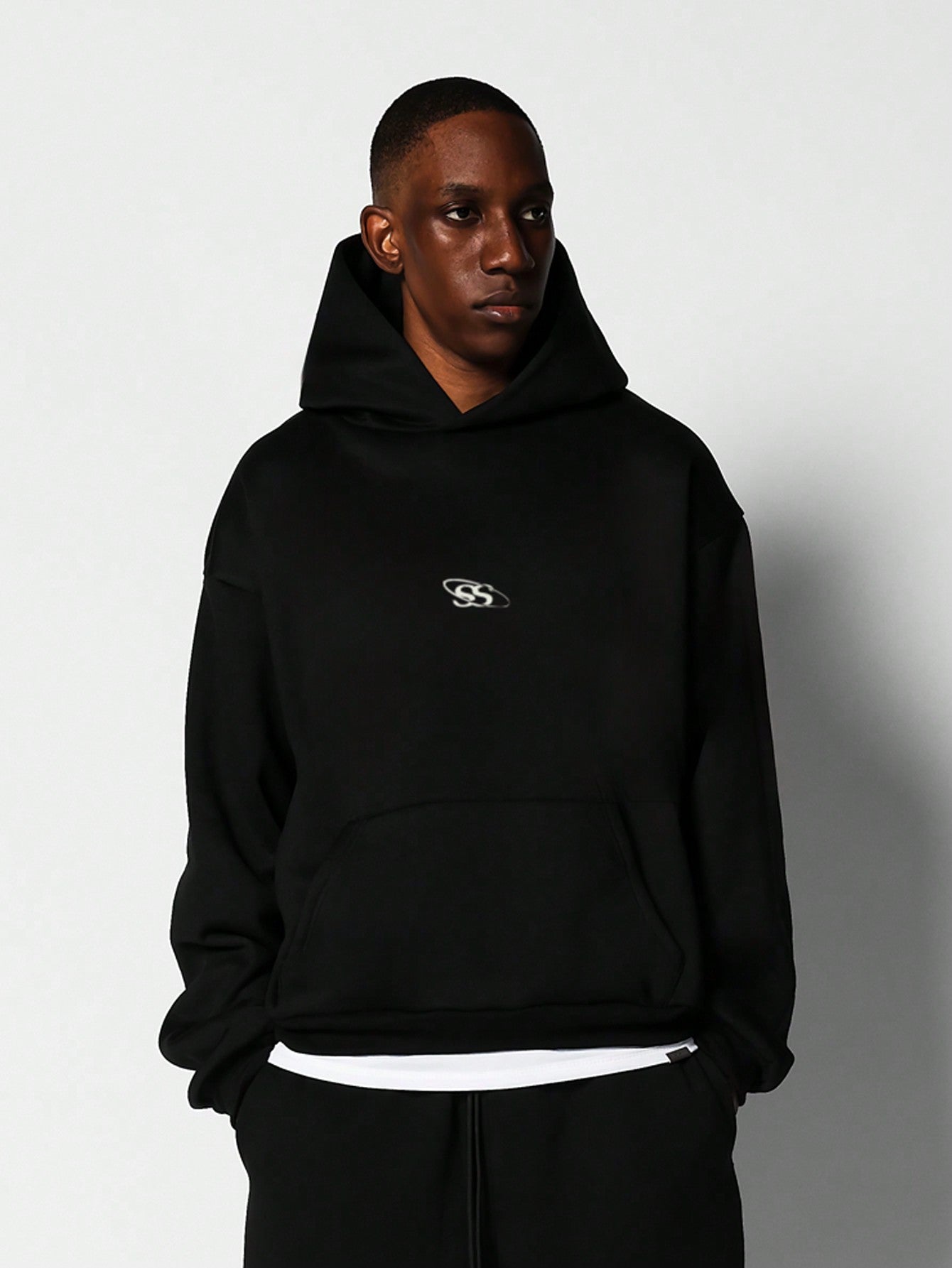 Overhead Hoodie With Letter Graphic Print