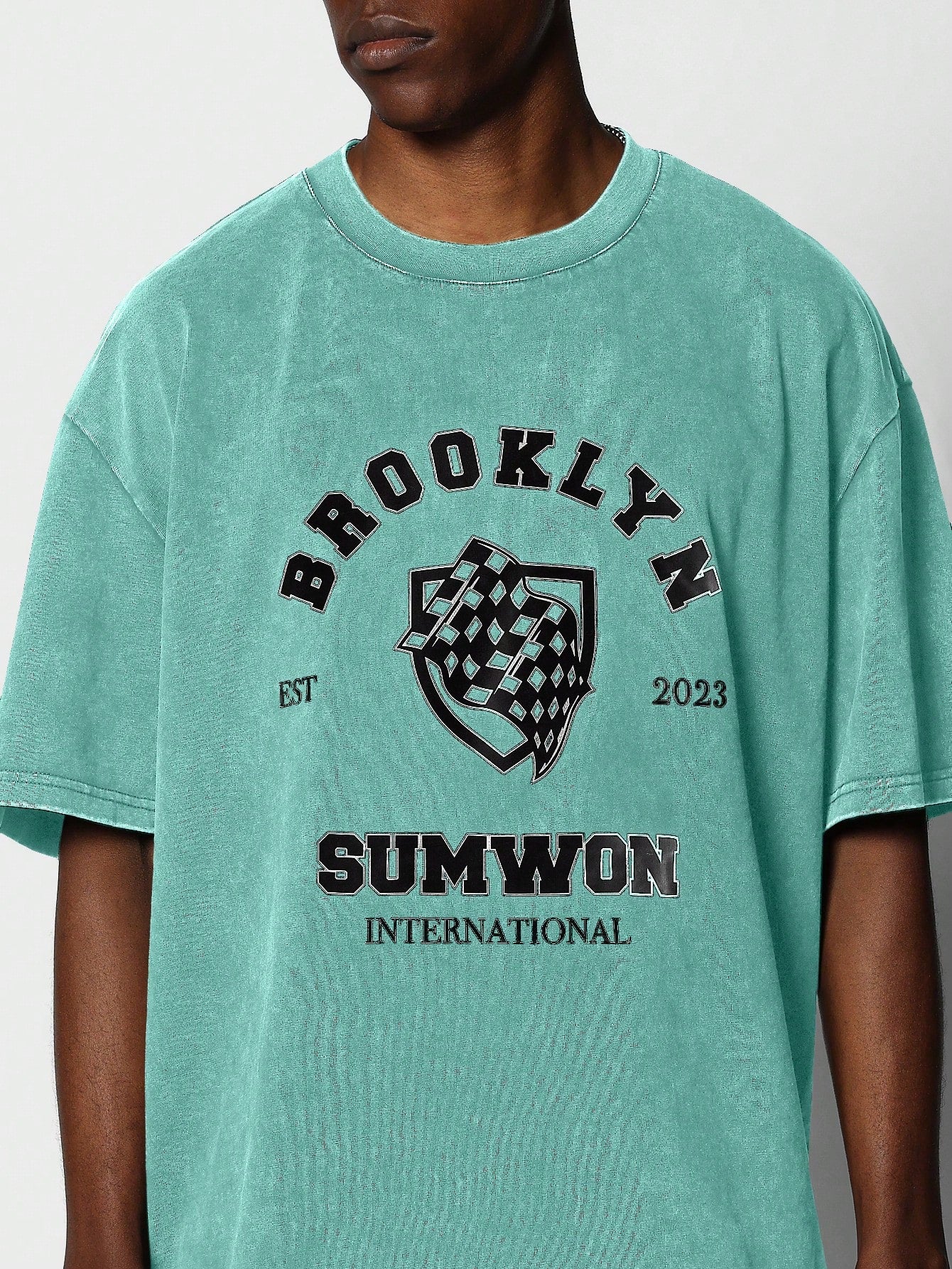 Washed Tee With Brooklyn Graphic