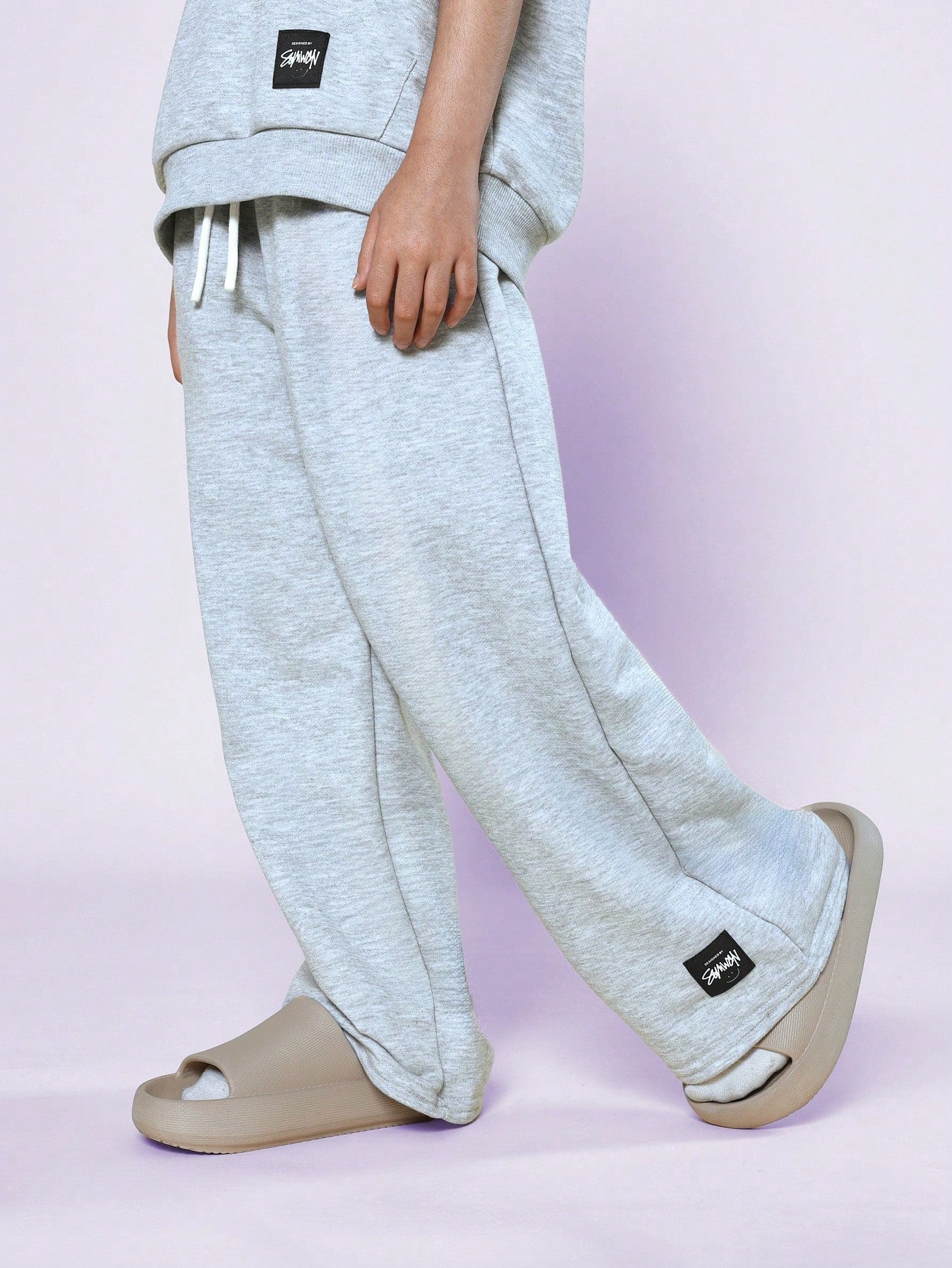 Tween Girls Relaxed Boxy Sleeveless Hoodie And Wide Leg Sweatpants 2 Piece Set