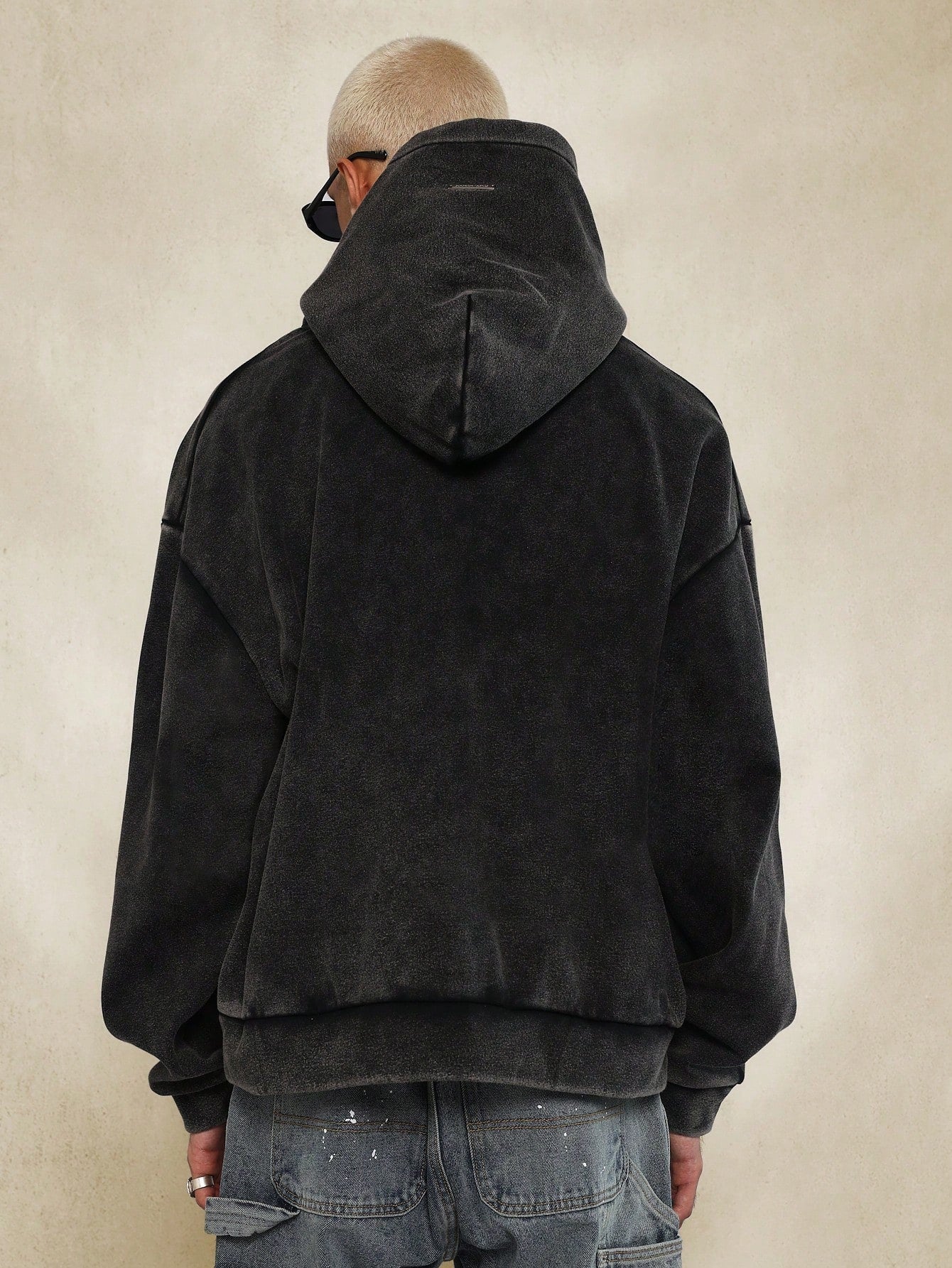 Oversized Premium Heavyweight Washed Hoodie With Graphic Print