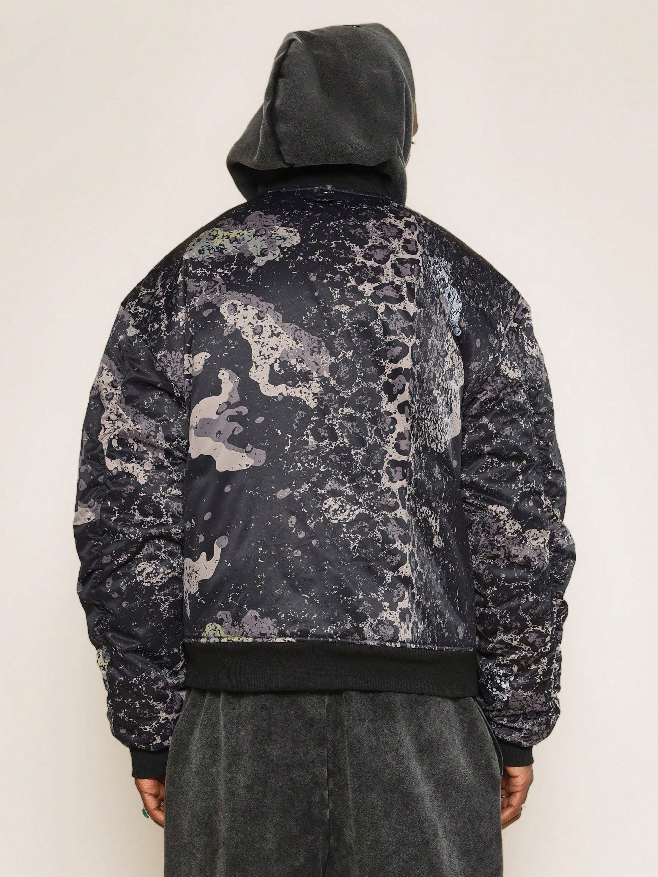 Leopard Camouflage Bomber Jacket