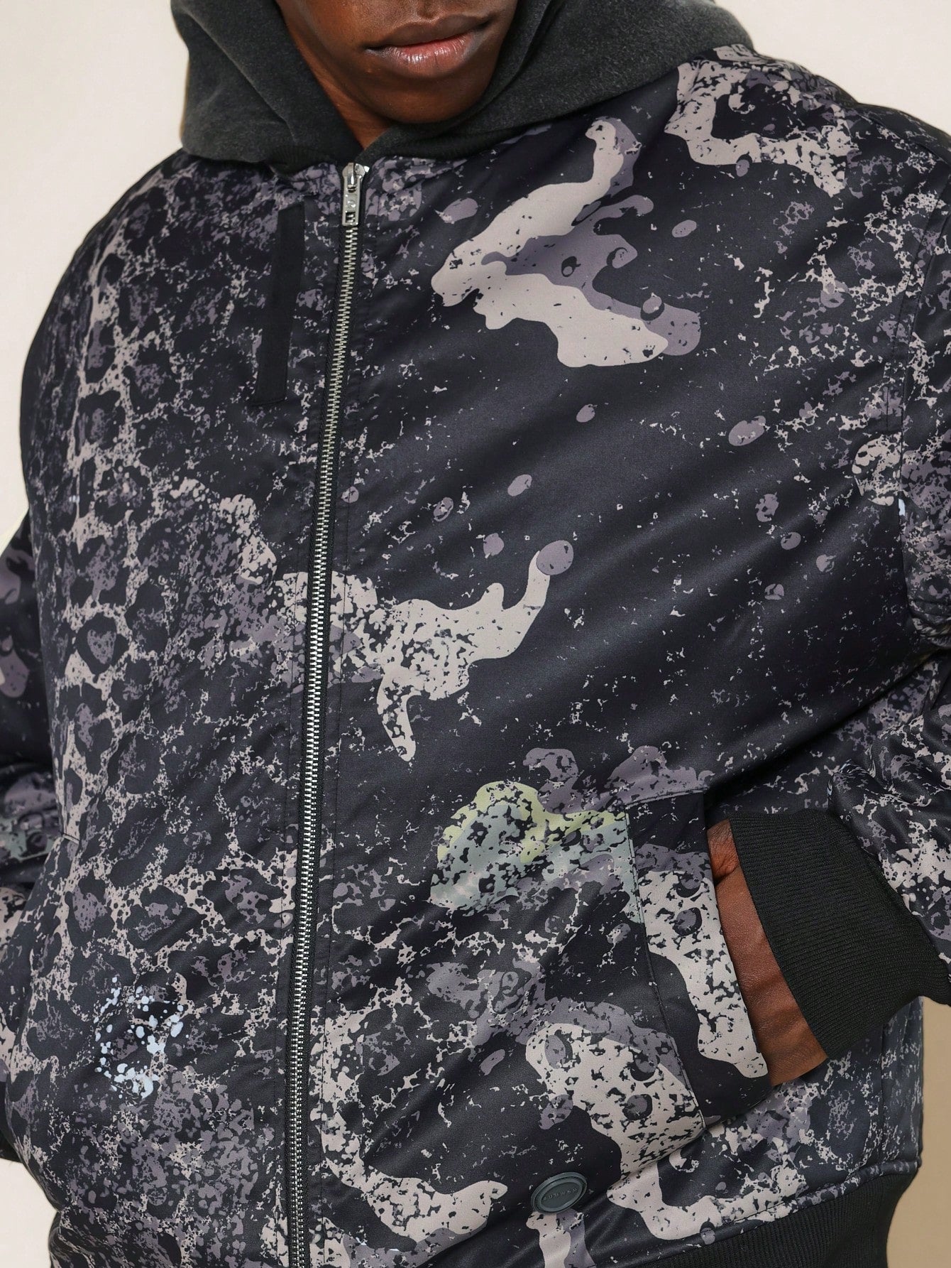 Leopard Camouflage Bomber Jacket