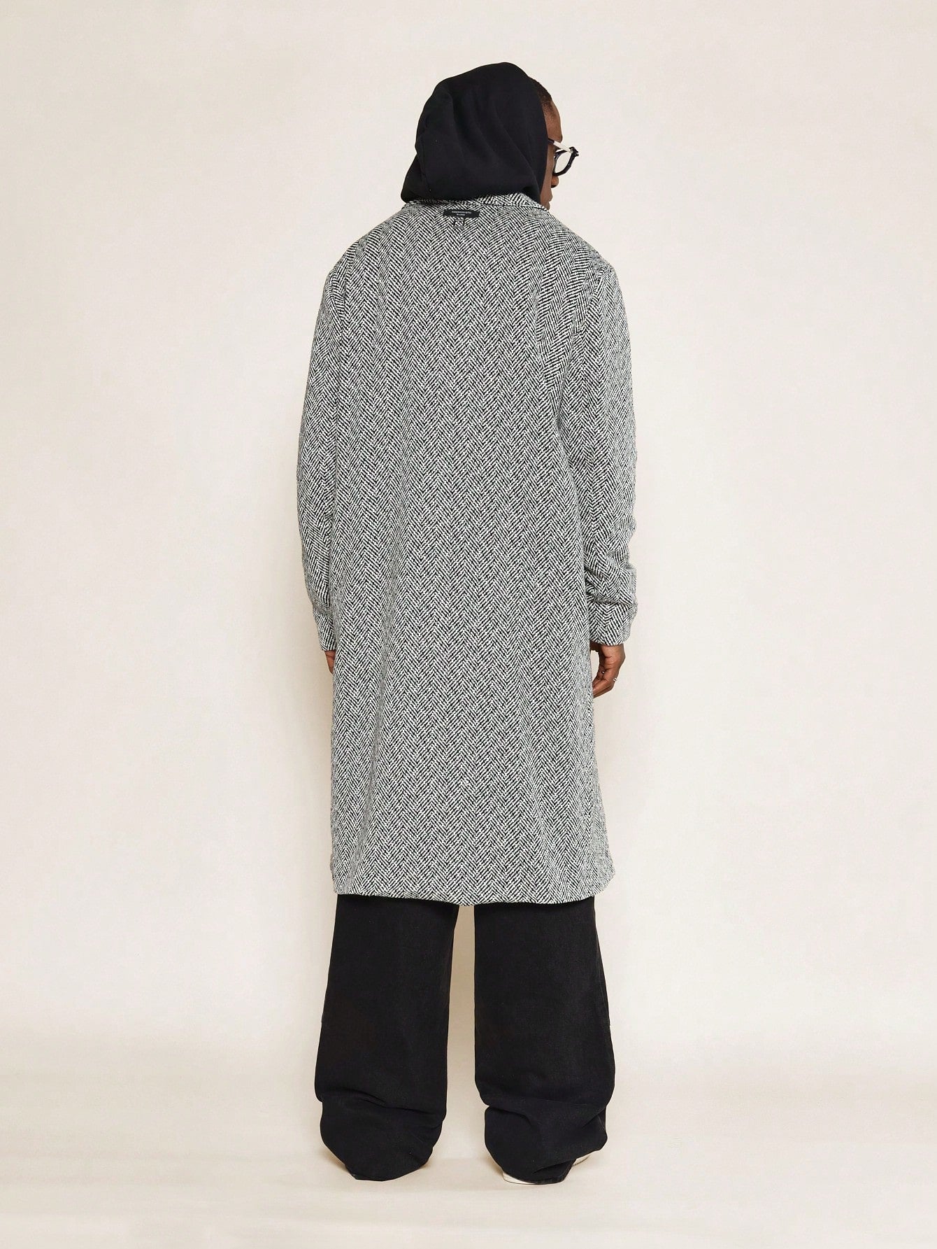 Double-Breasted Wool Blend Overcoat