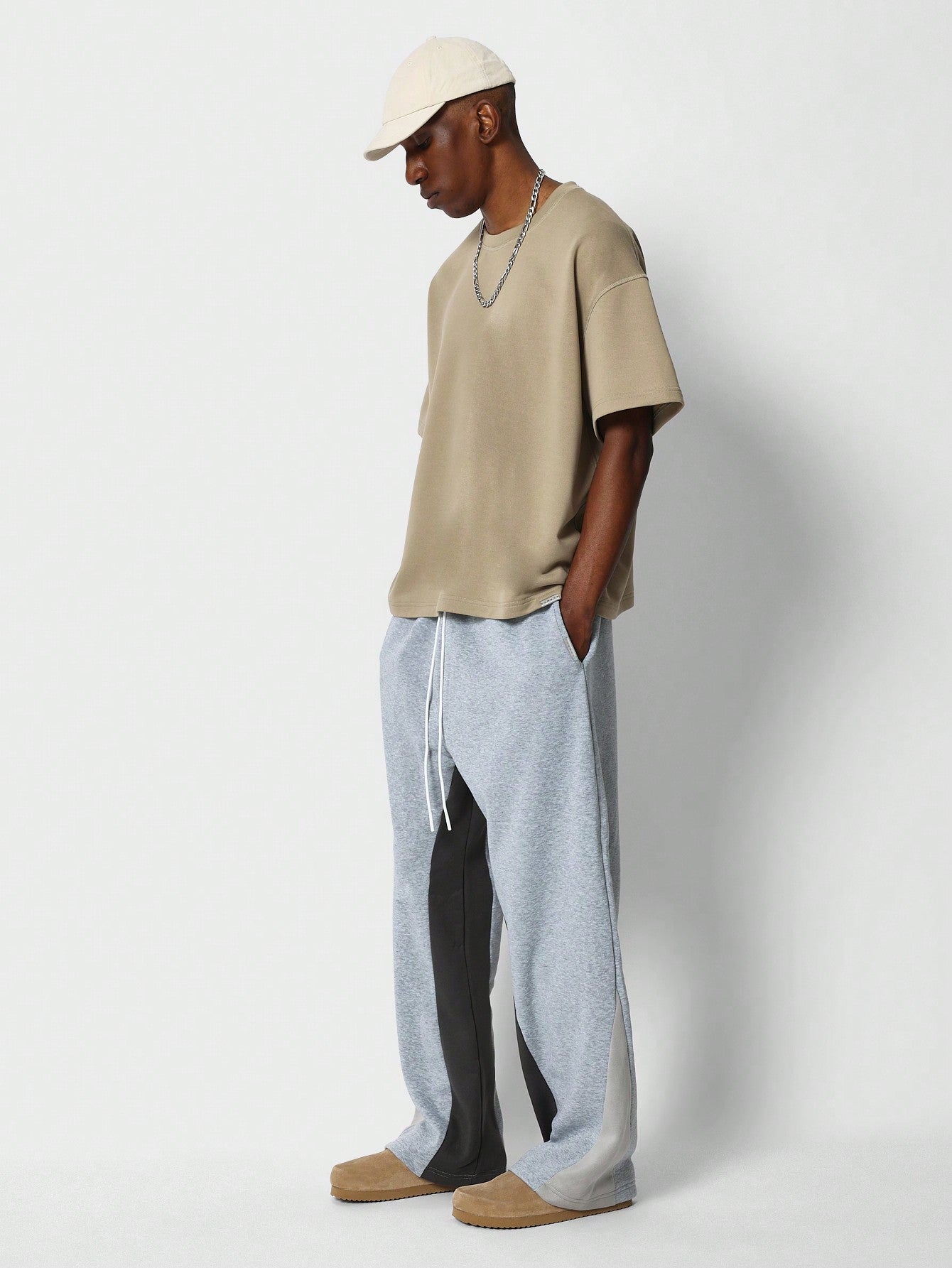 Loose Fit Baggy Drop Crotch Colorblock Sweatpants