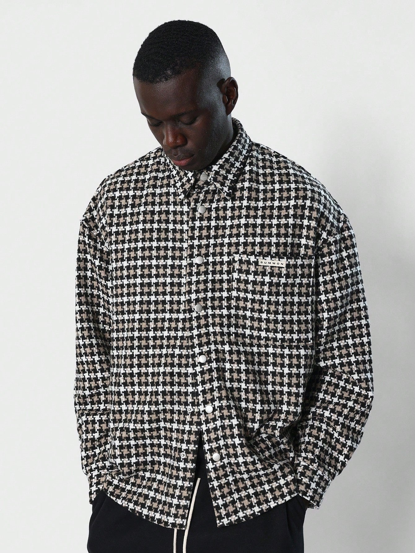 Oversized Fit Jacquard Shirt