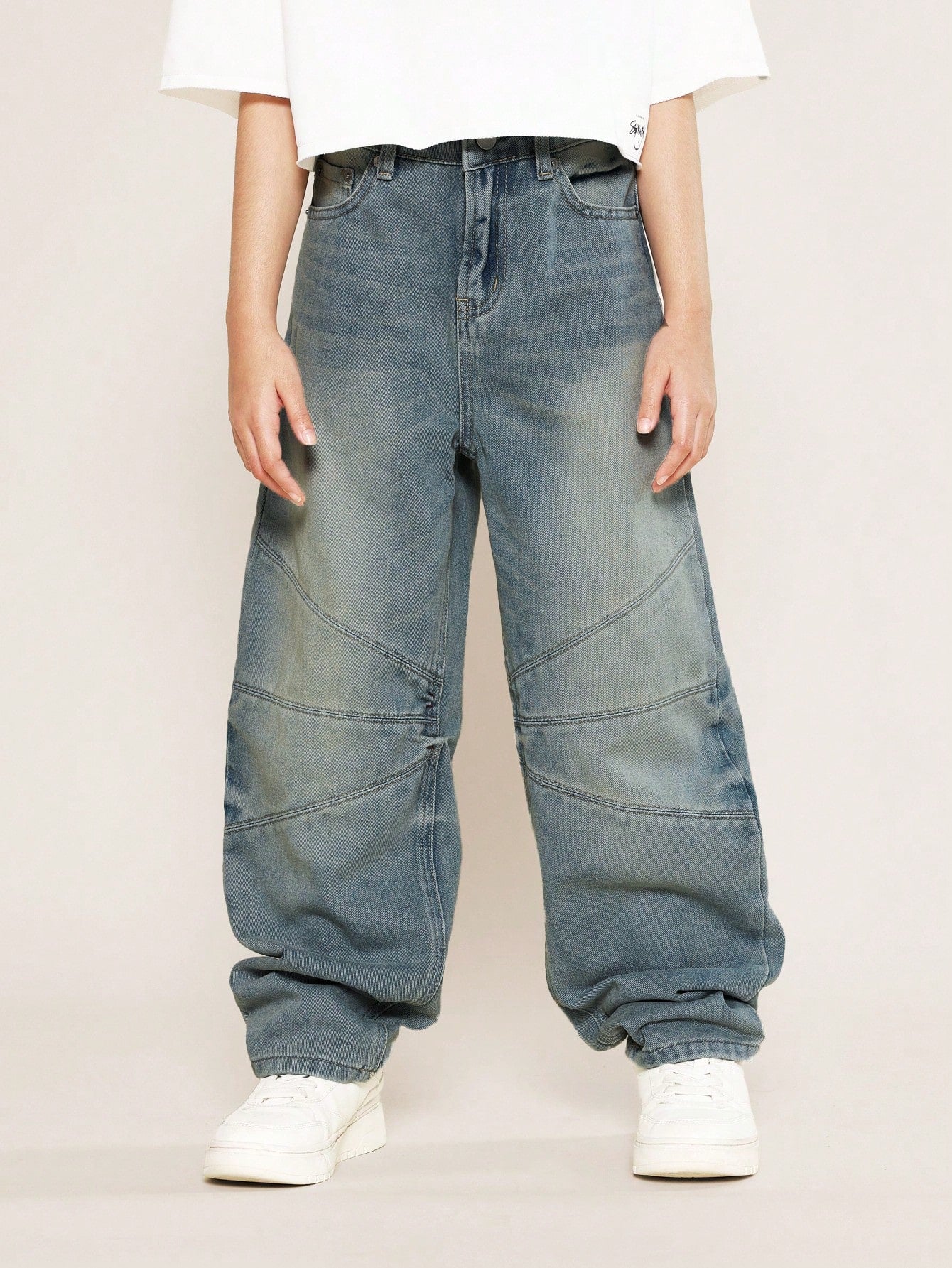 Tween Girls Barrel Leg Jean