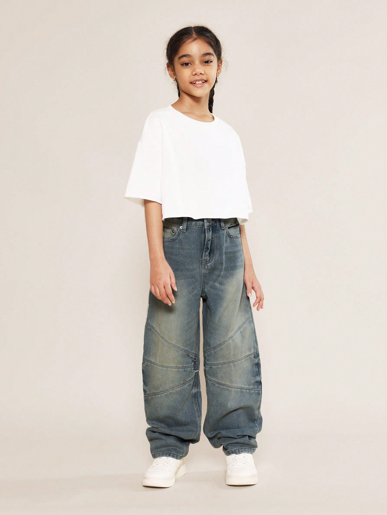 Tween Girls Barrel Leg Jean