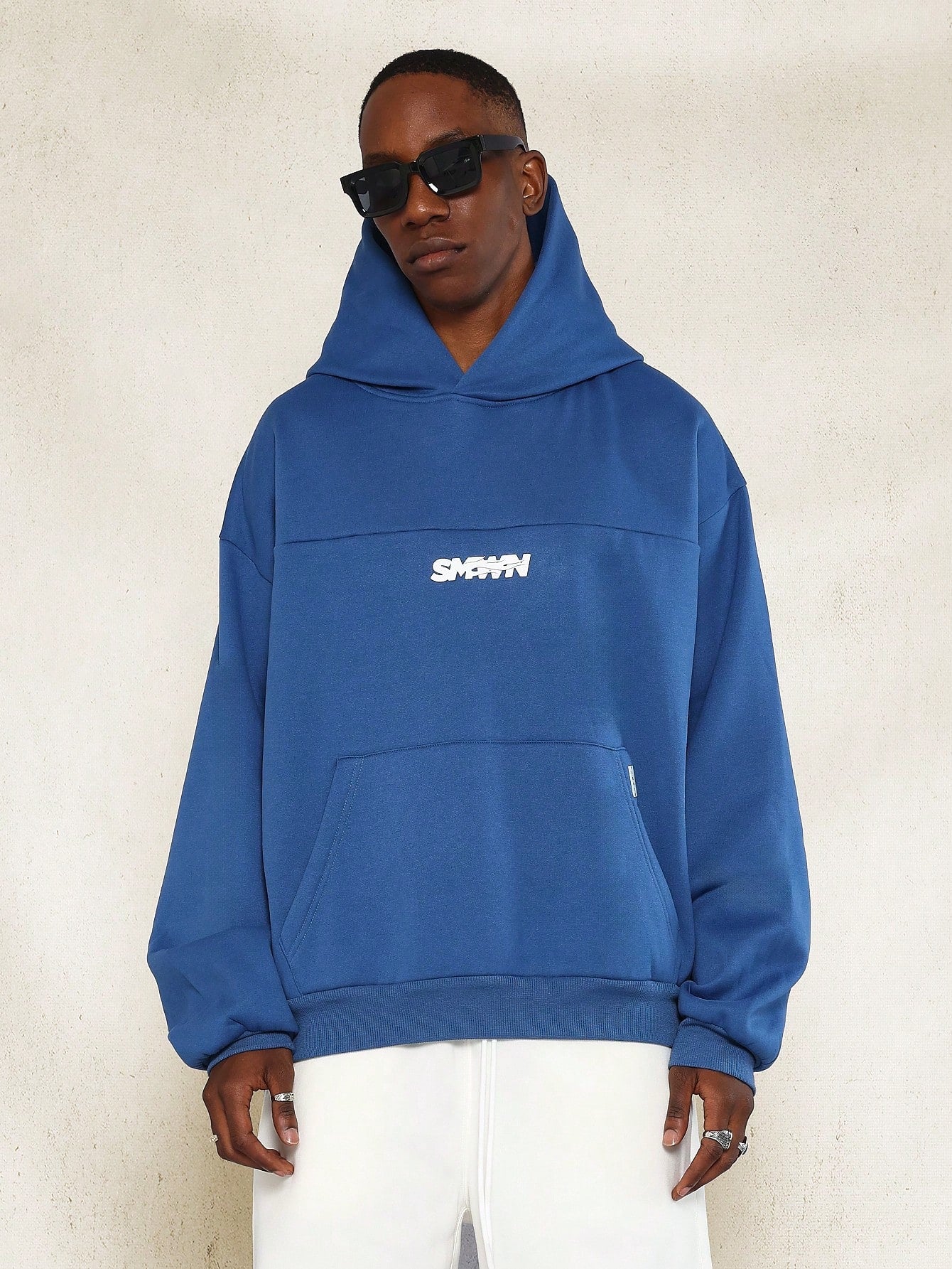 Overhead Hoodie With Small Letter Graphic Print