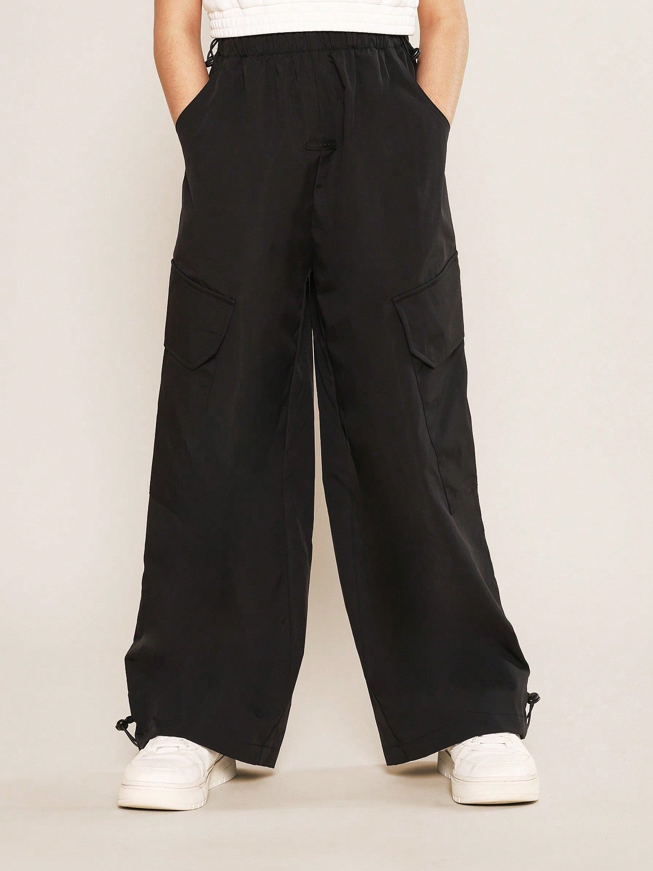 Tween Girls Loose Fit Nylon Cargo Pant