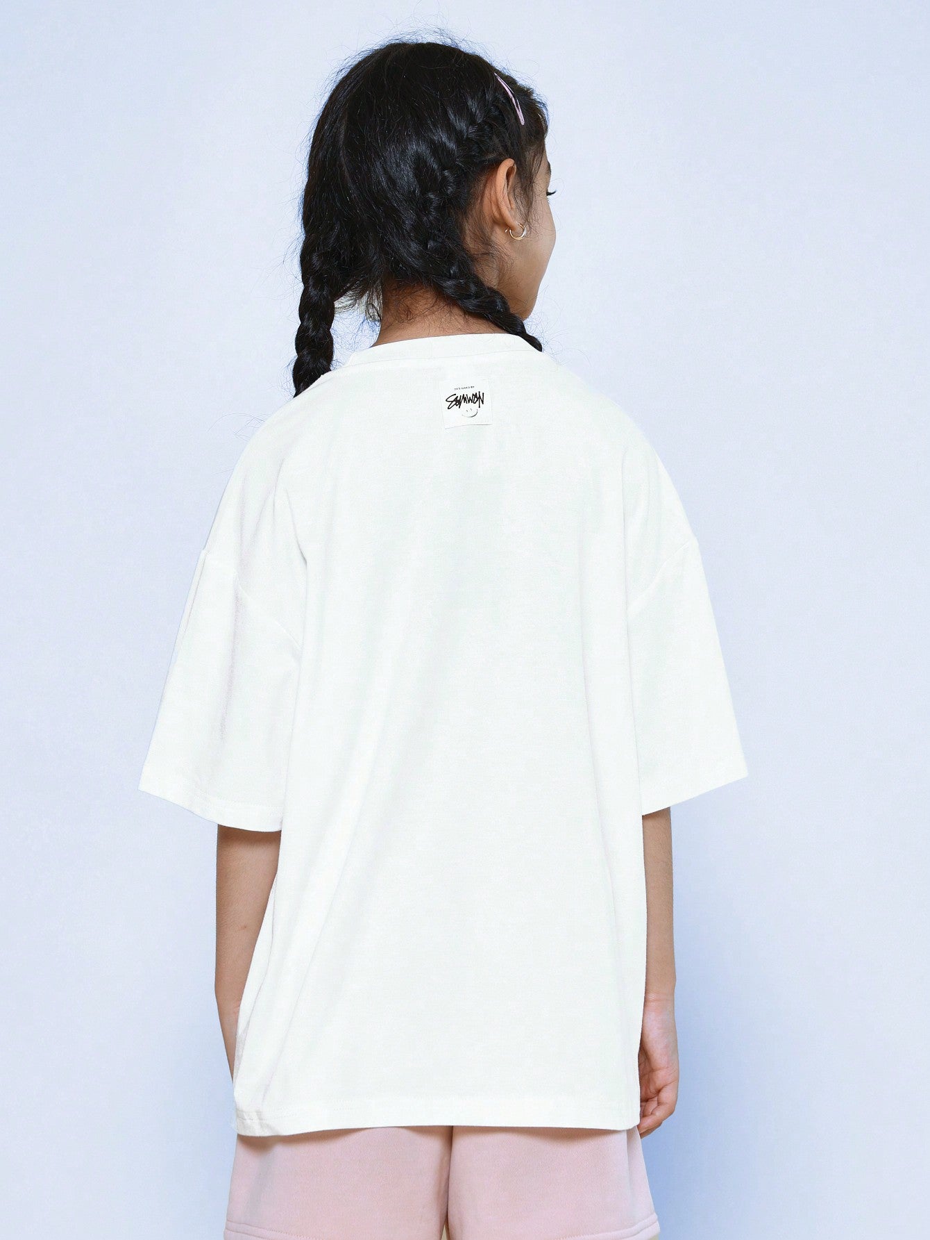 Kids Unisex Oversized Fit Tee With Front Graphic Print