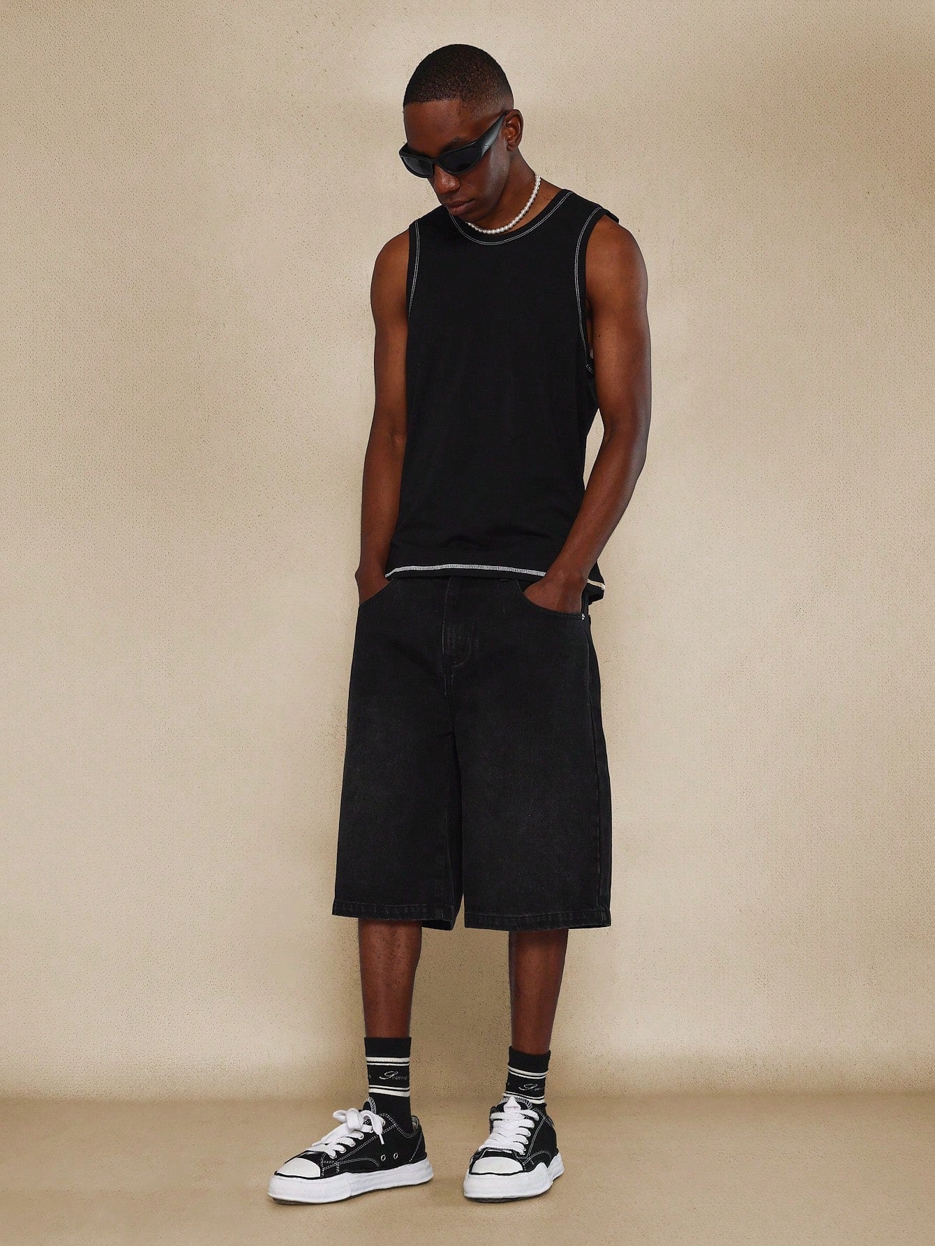 Regular Fit Tank Top With Contrast Stitching