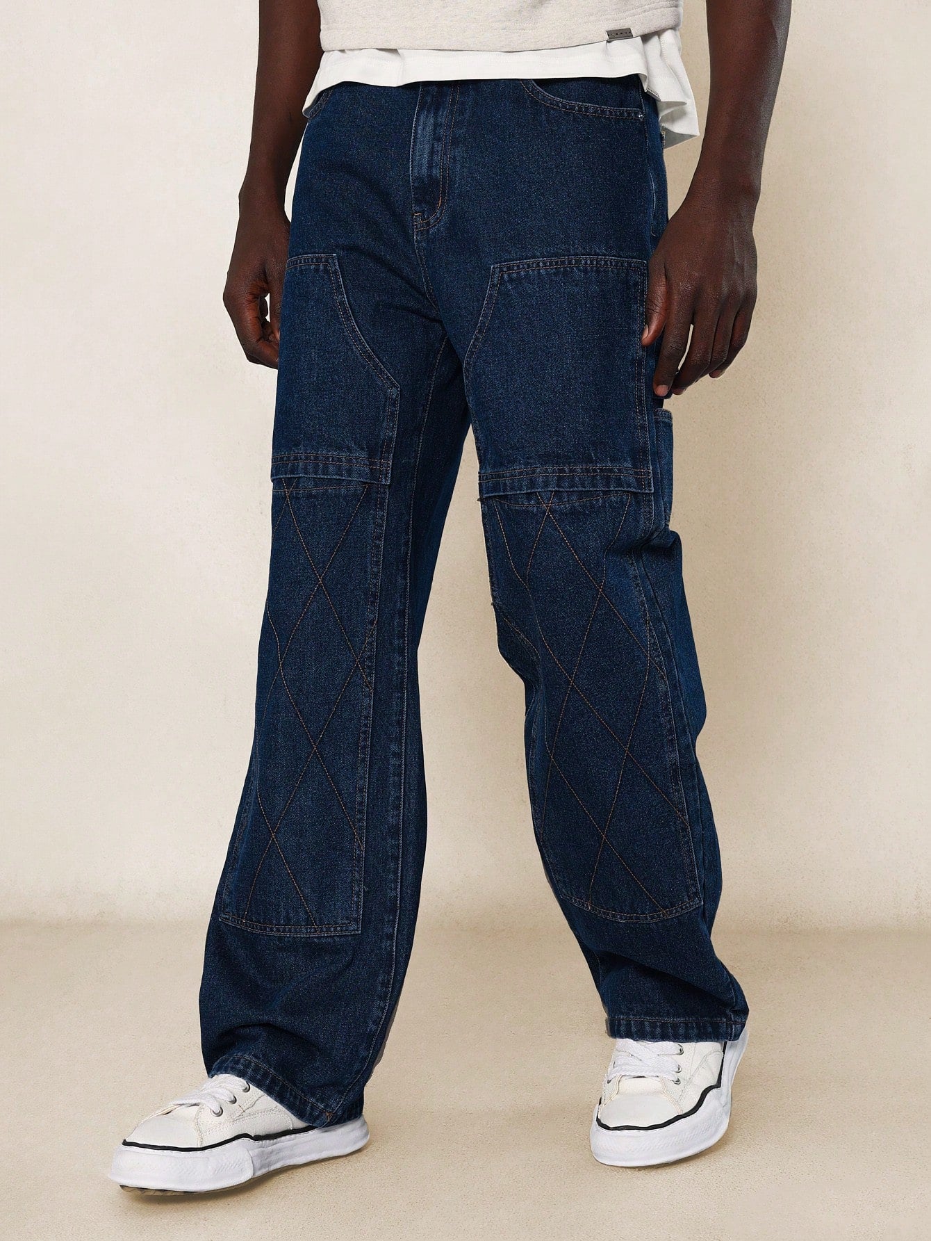 Flare Fit Raw Edge Carpenter Jean