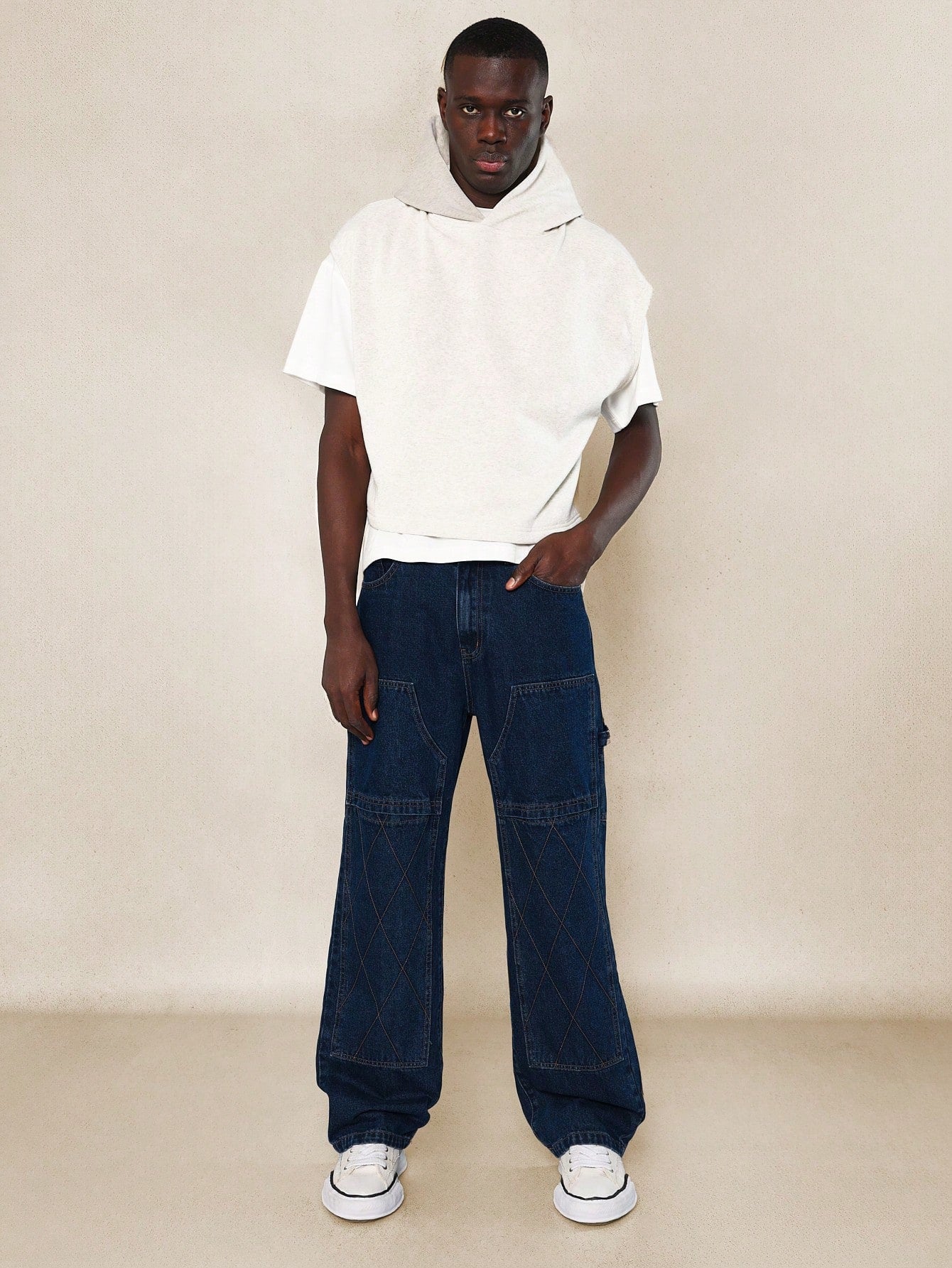 Flare Fit Raw Edge Carpenter Jean