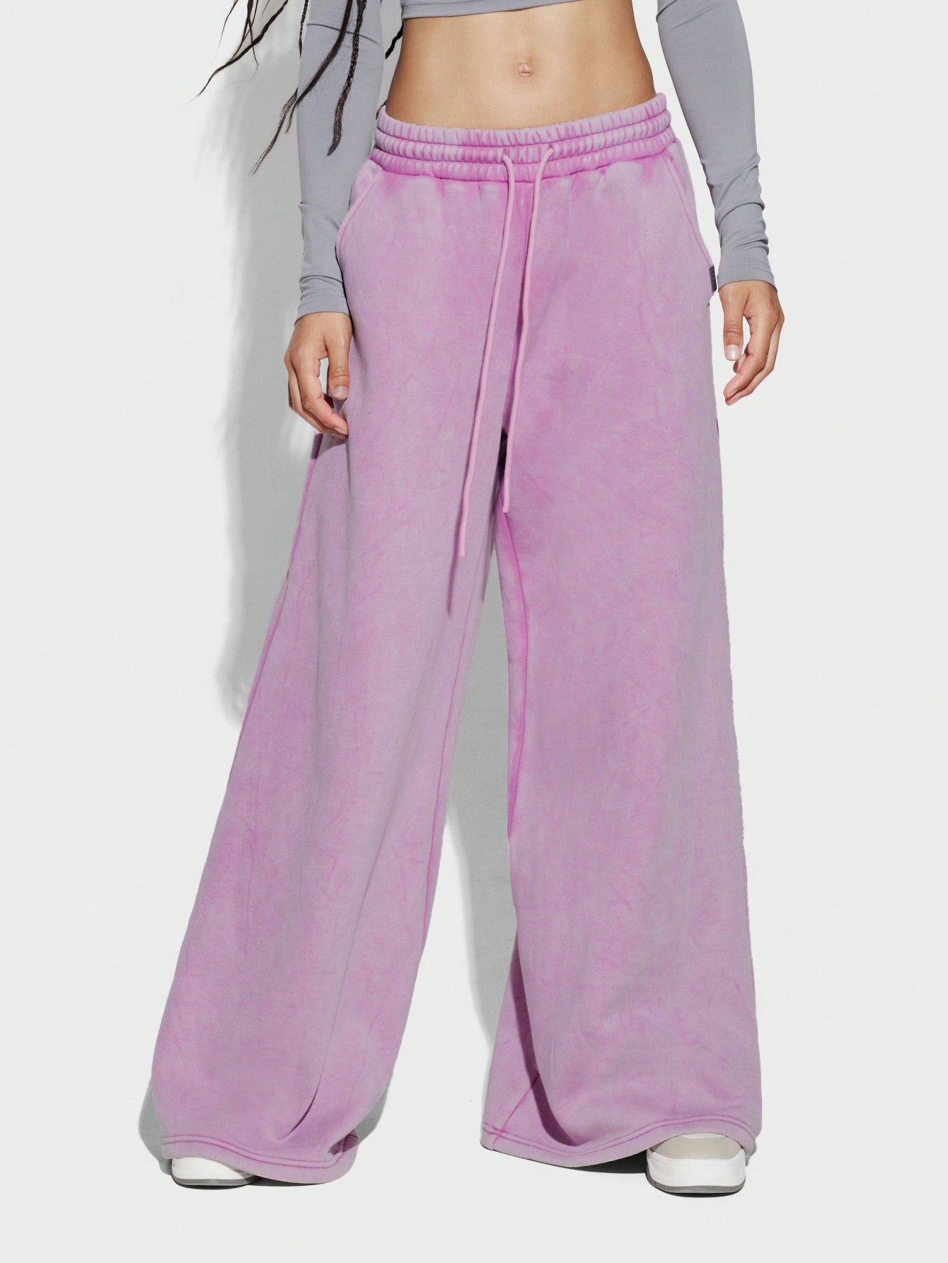 SUMWON WOMEN Washed Super Wide Leg Sweatpants