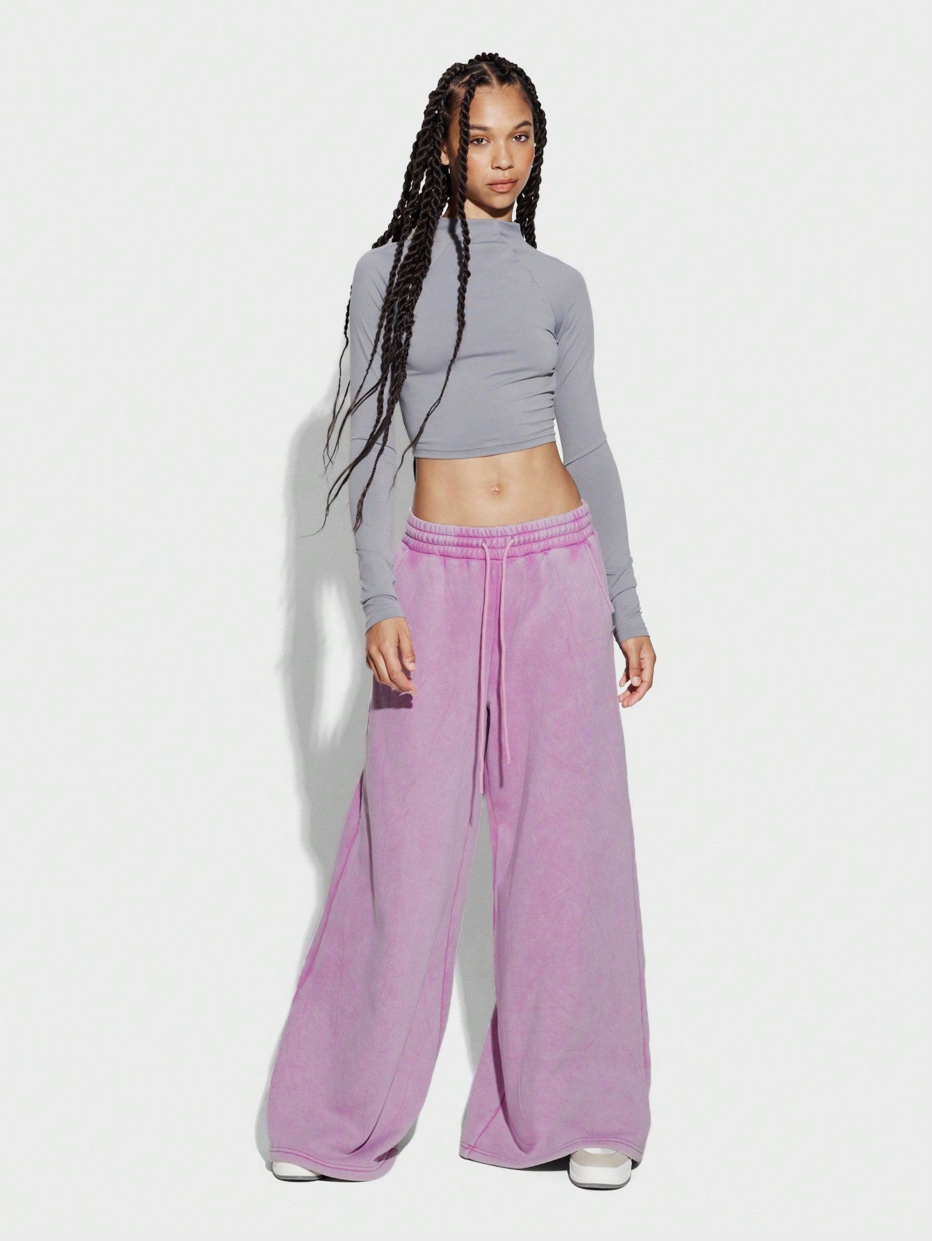 SUMWON WOMEN Washed Super Wide Leg Sweatpants