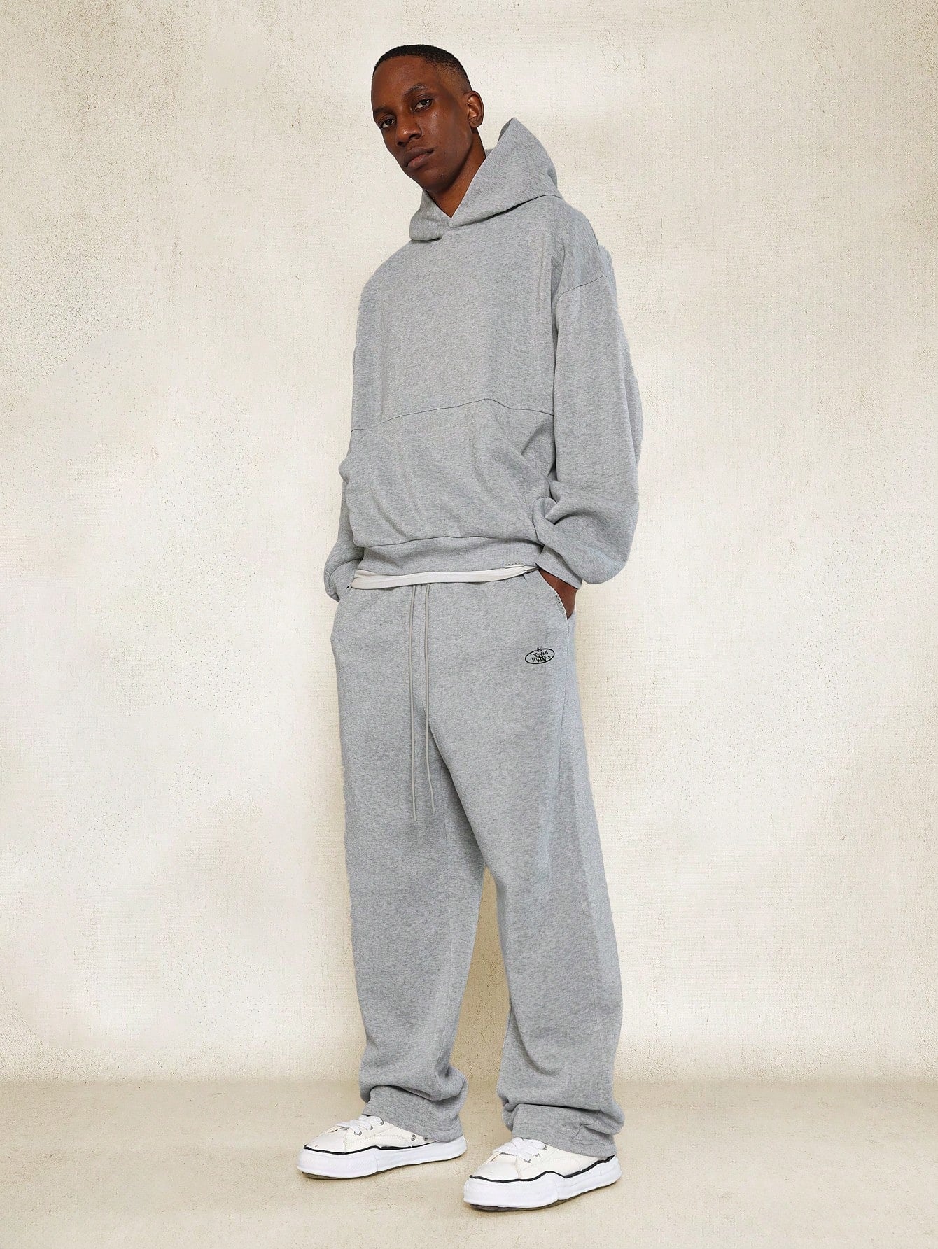 Overhead Hoodie With Kangaroo Pocket And Drop Crotch Jogger 2 Piece Set