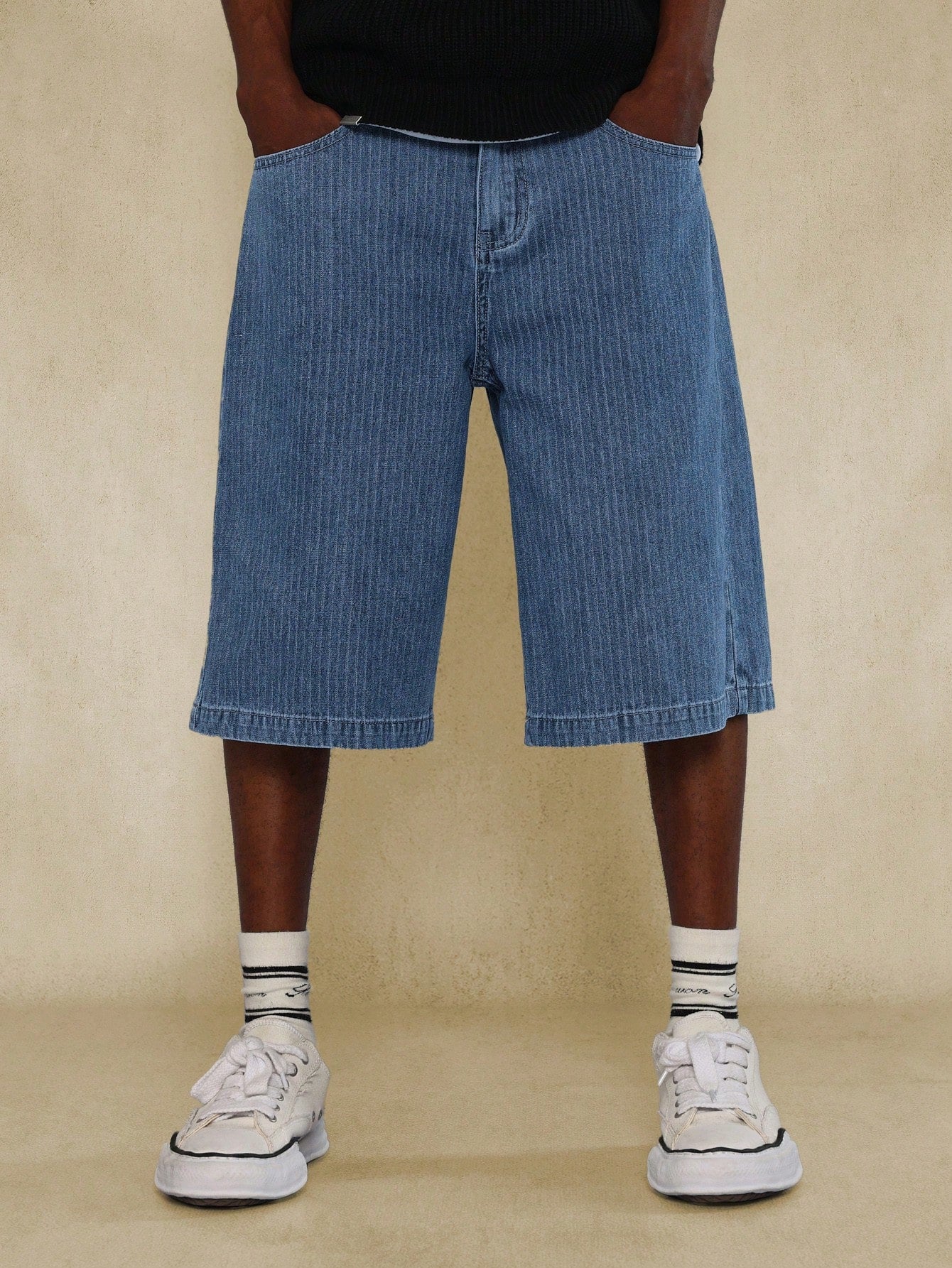 Denim Stripe Jort