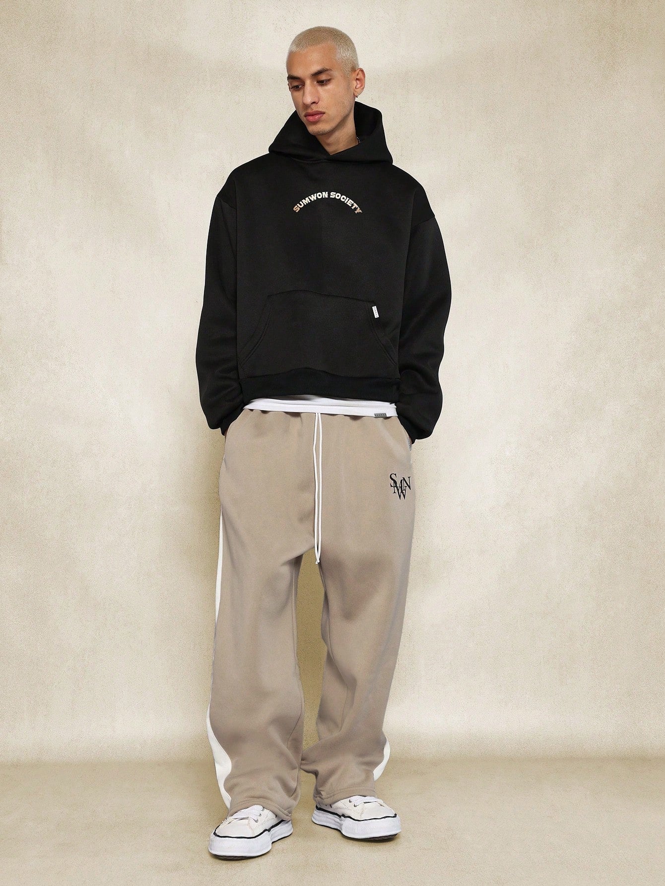 Drop Crotch Jogger With Contrast Side Panel