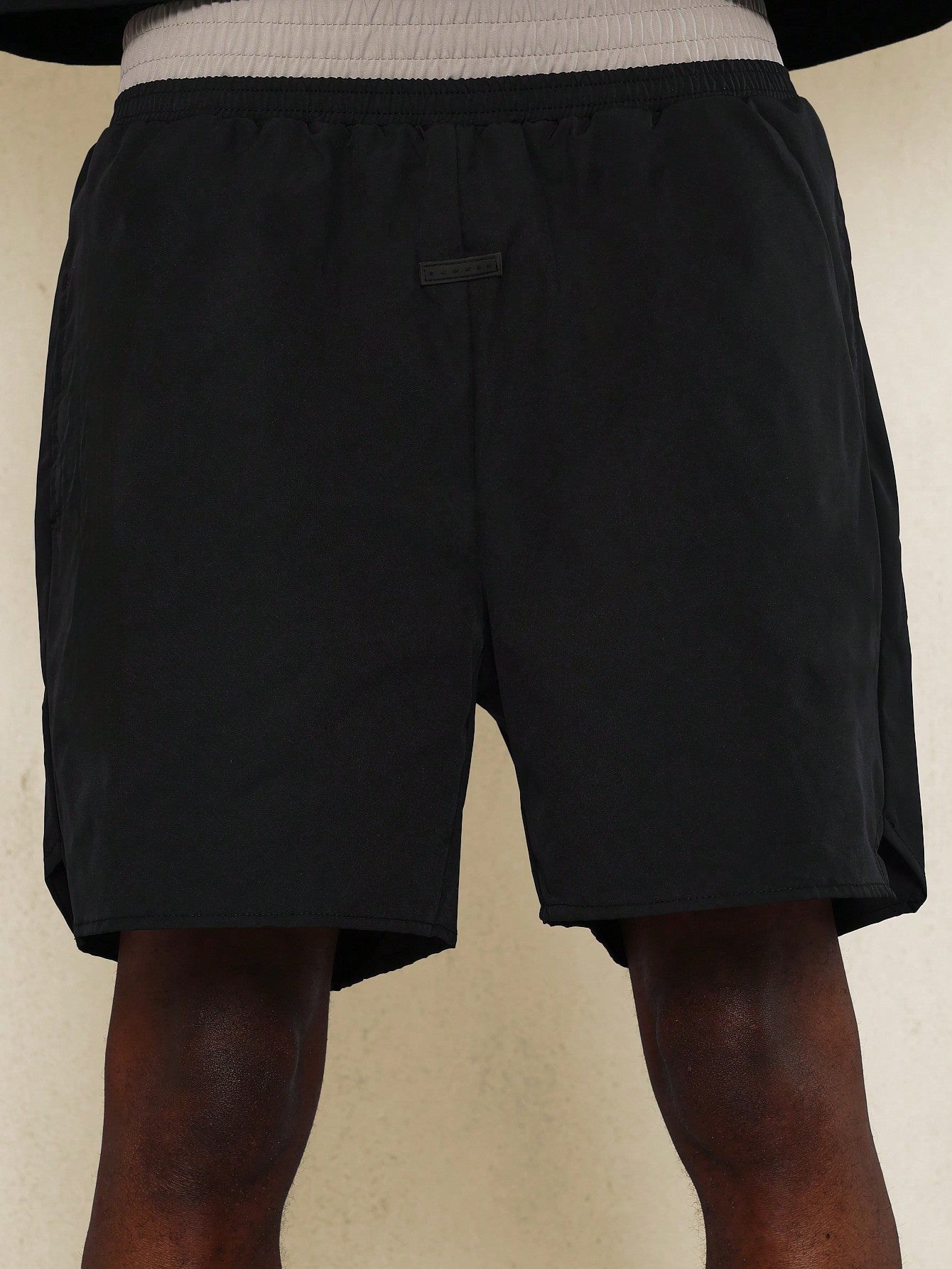 Nylon Double Waistband Short